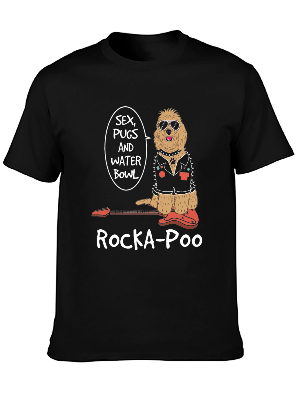 Rocka-Poo Dog Graphic T-Shirt