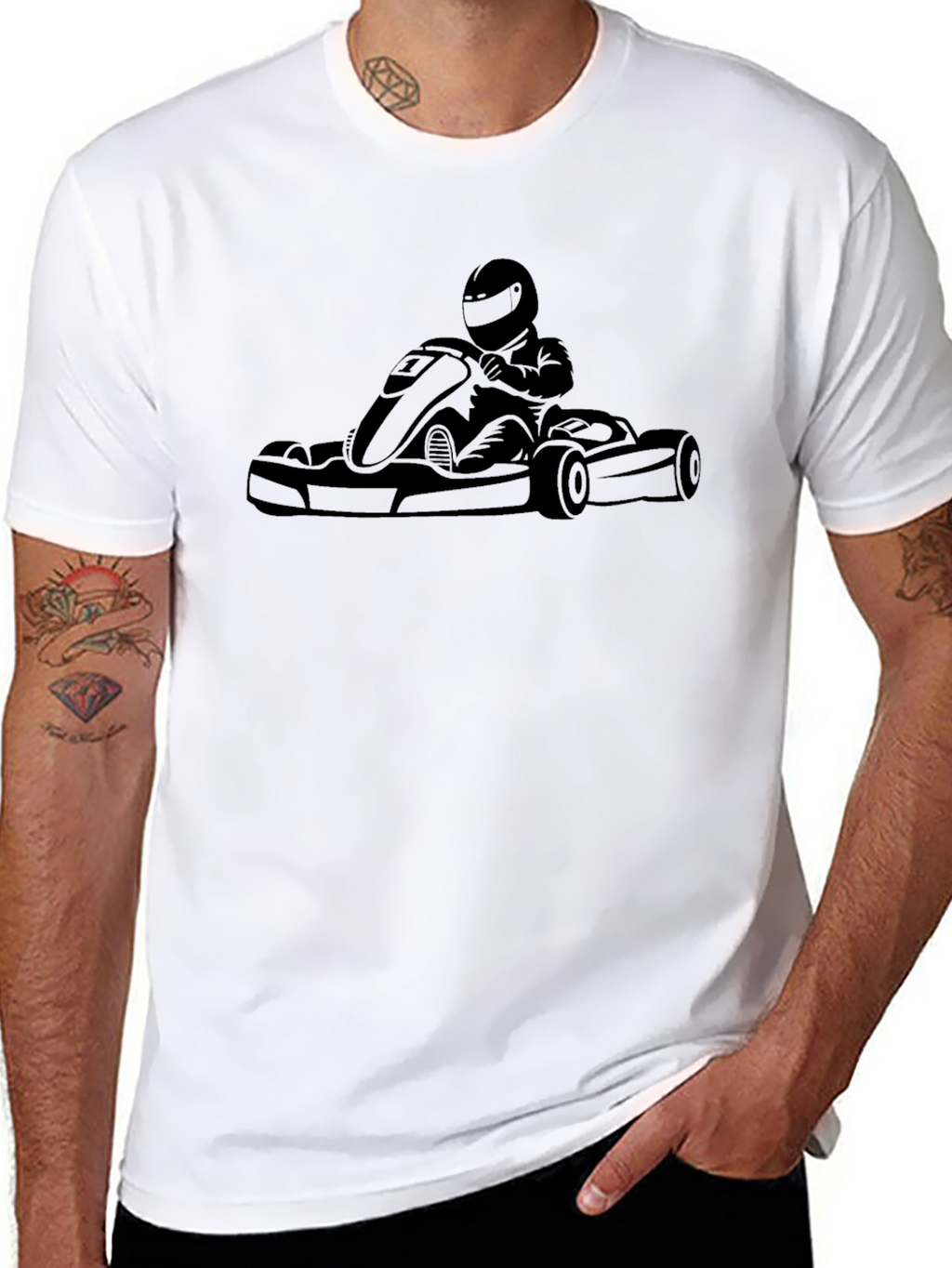 Black Kart Racing Graphic Tee