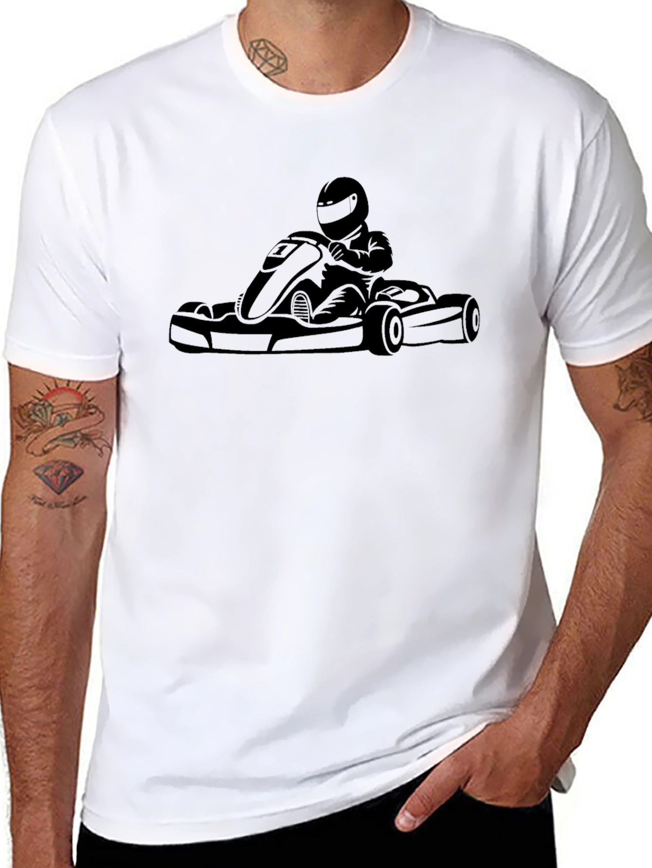 Black Kart Racing Graphic Tee