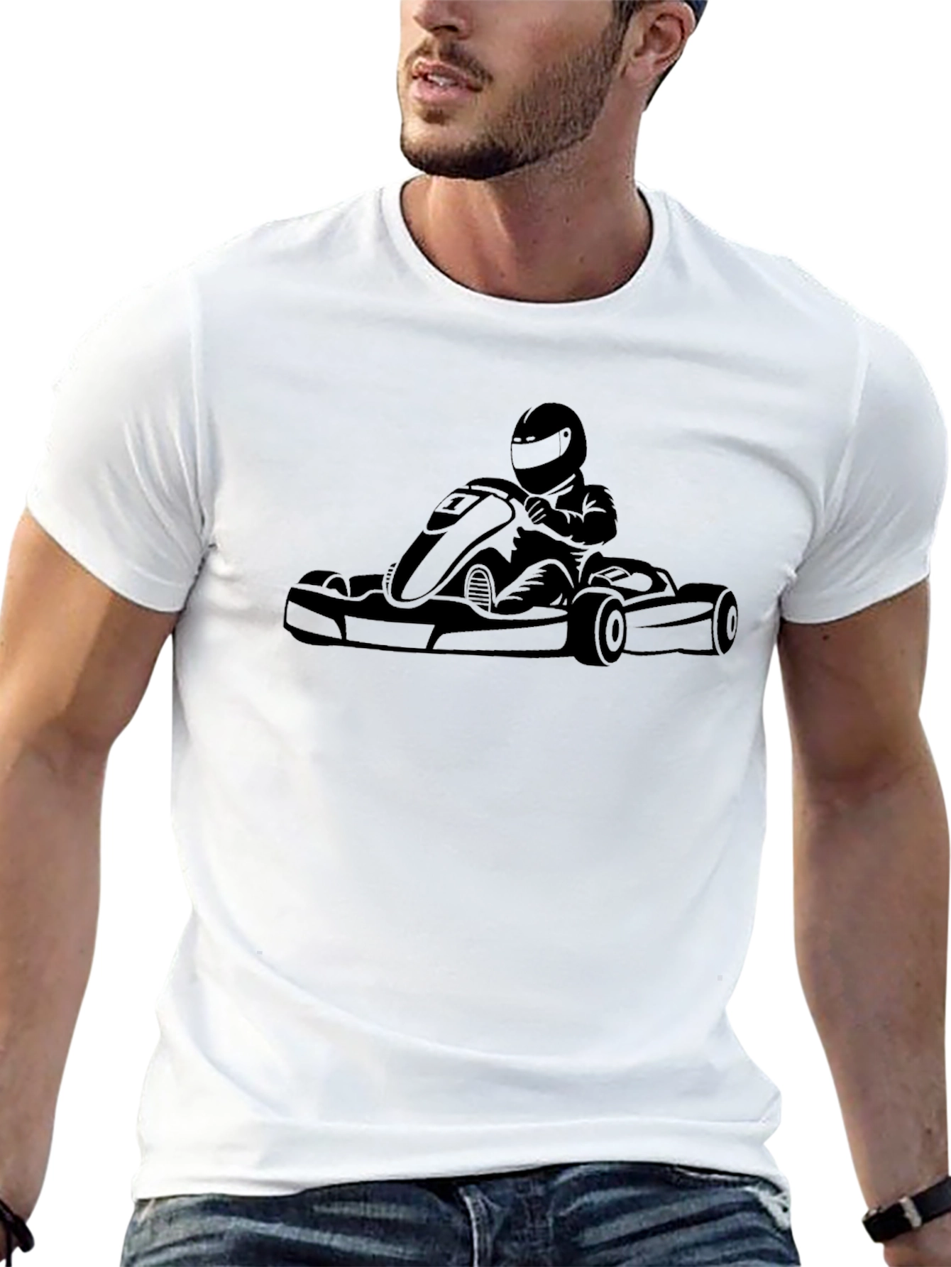 Black Kart Racing Graphic Tee