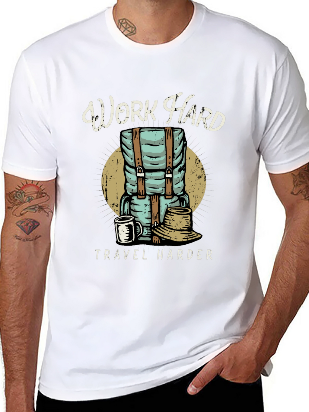 Work Hard Travel Harder Graphic Tee