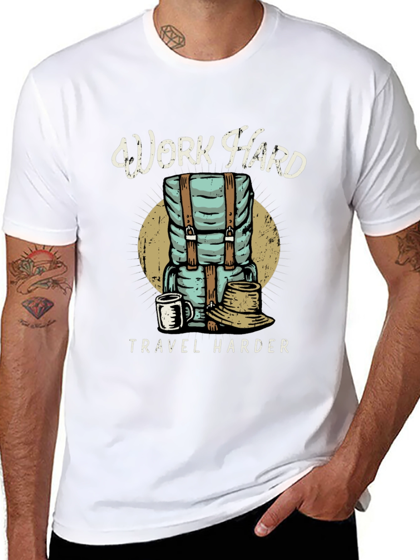 Work Hard Travel Harder Graphic Tee
