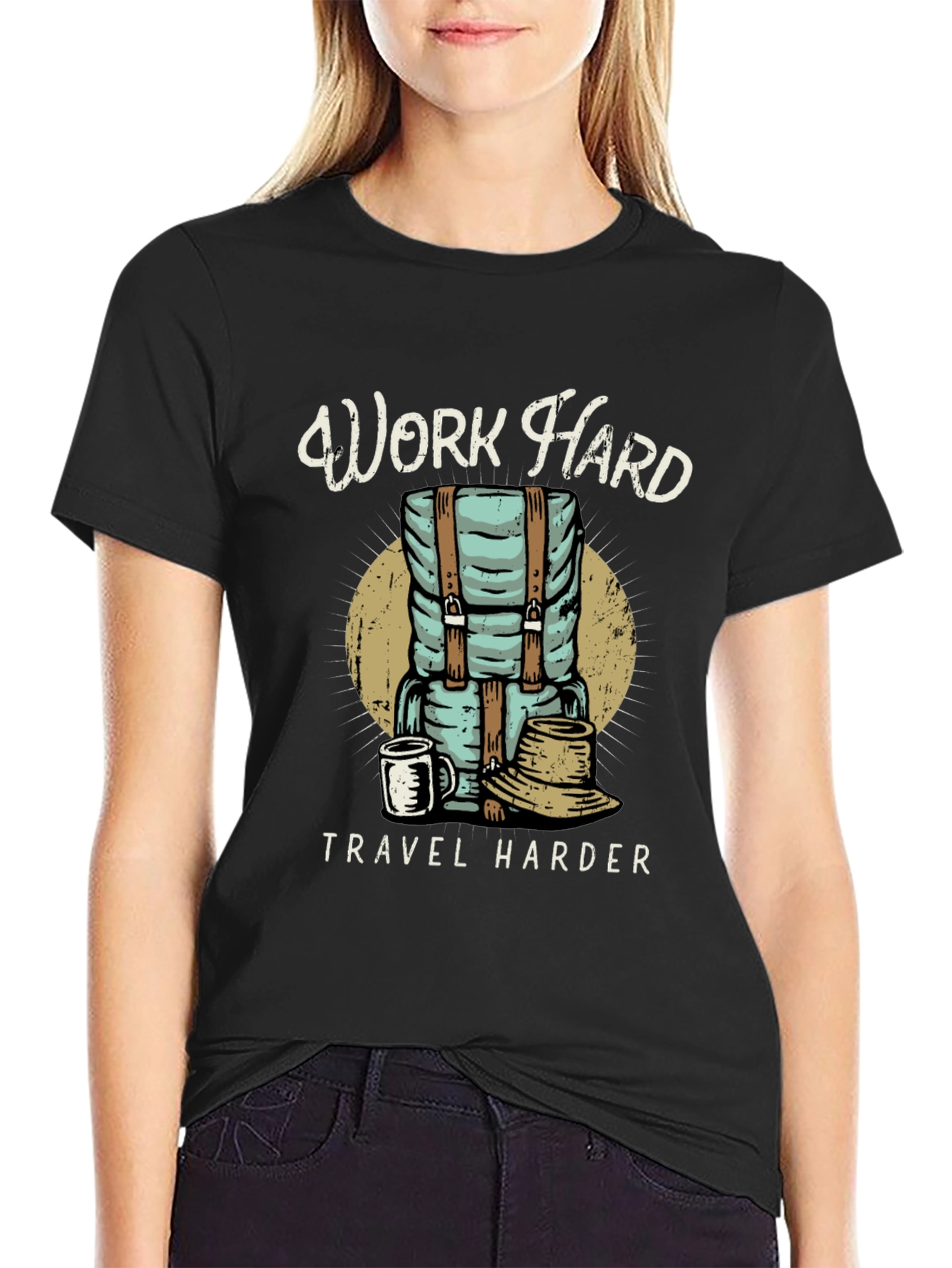 Work Hard Travel Harder Graphic Tee