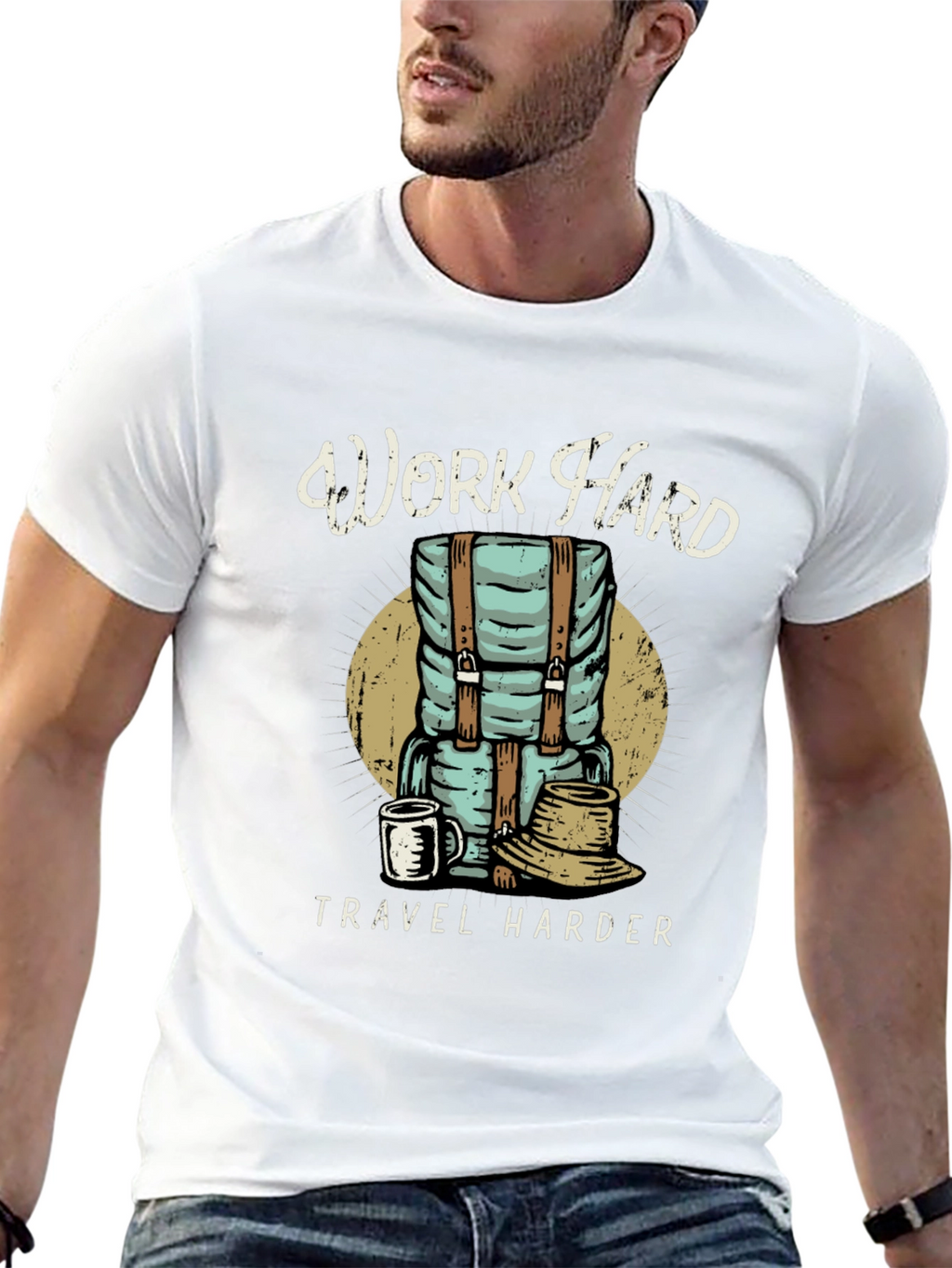 Work Hard Travel Harder Graphic Tee