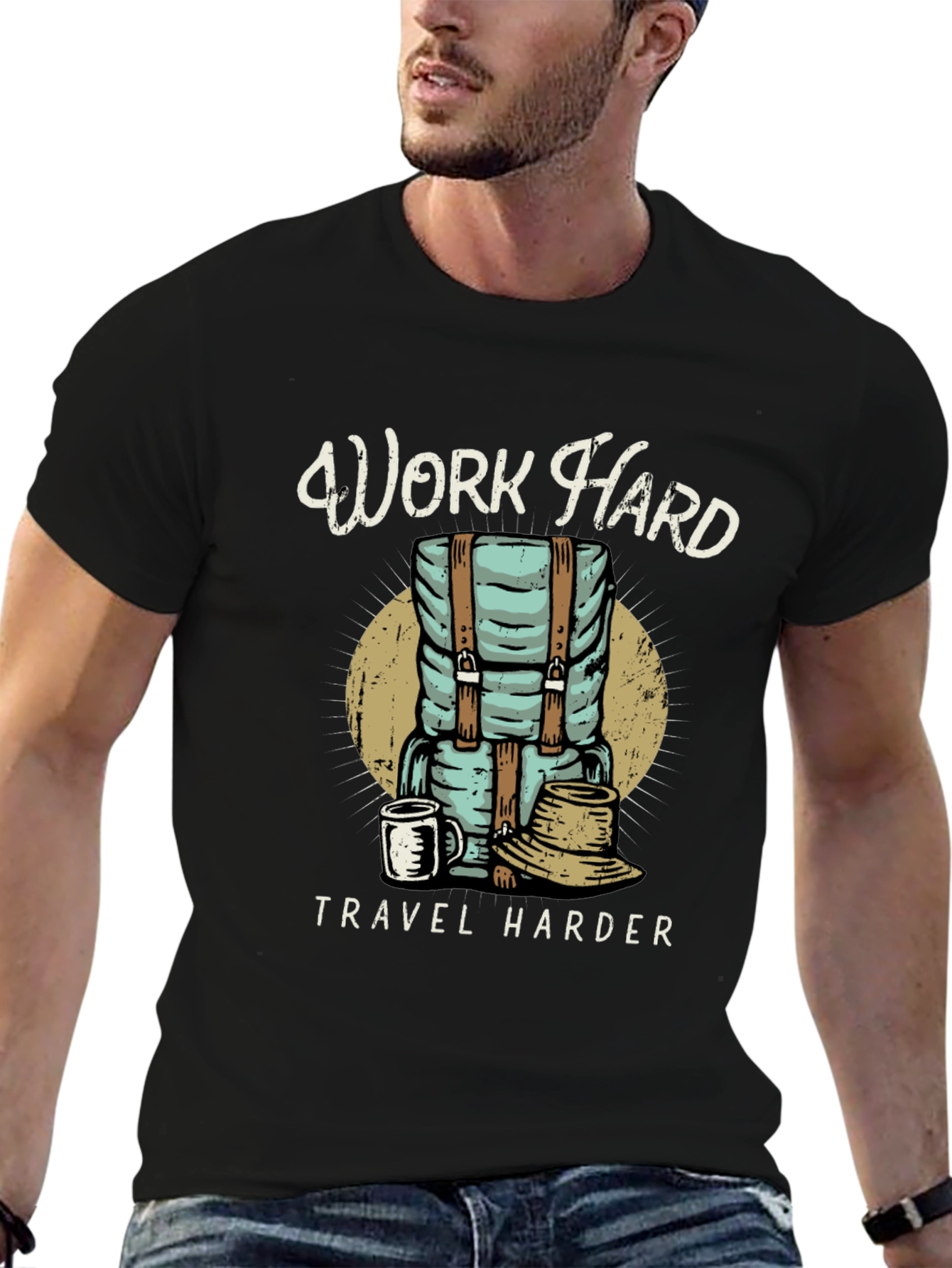 Work Hard Travel Harder Graphic Tee