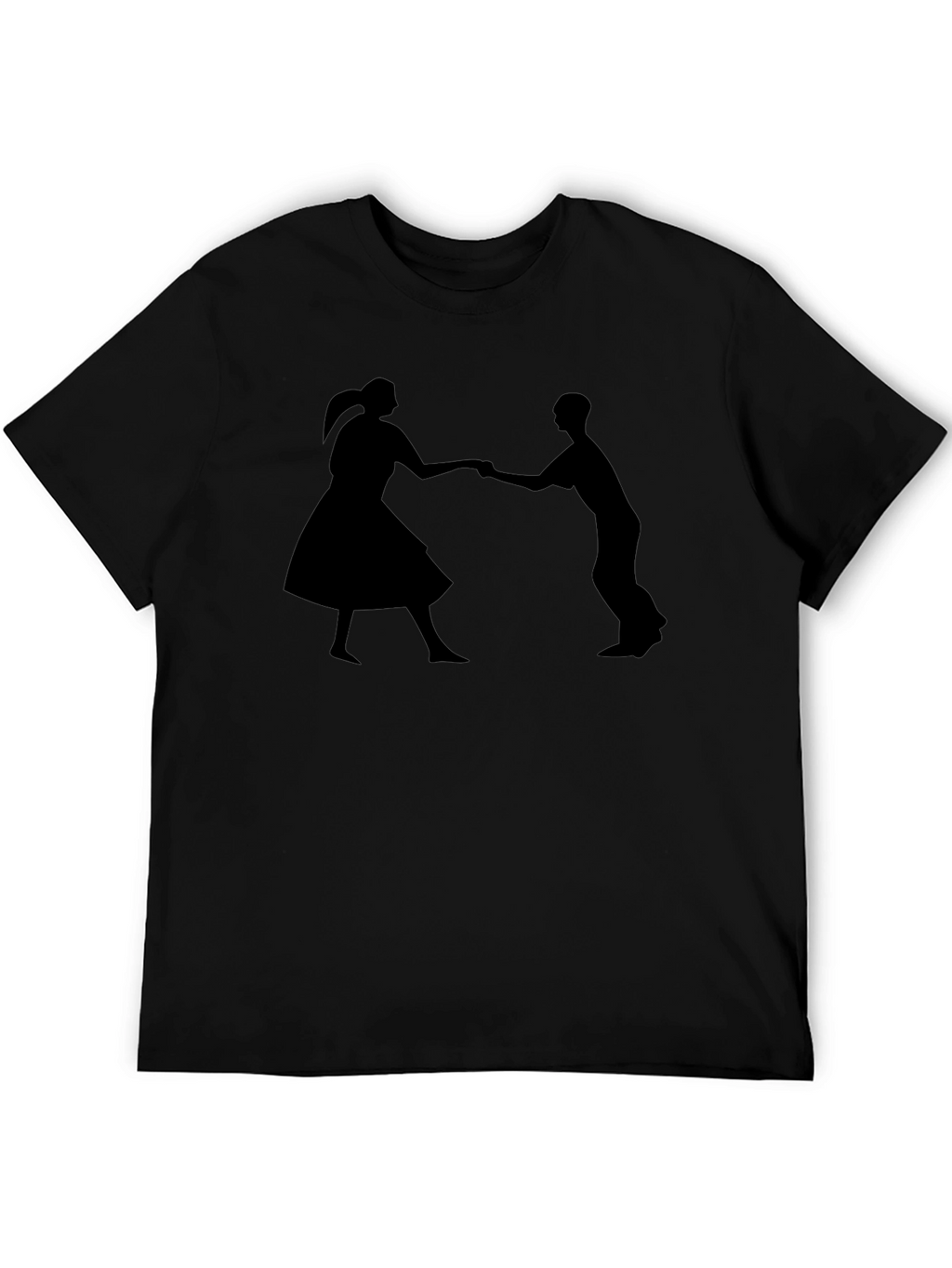 Swing Dance Silhouette Black T-Shirt