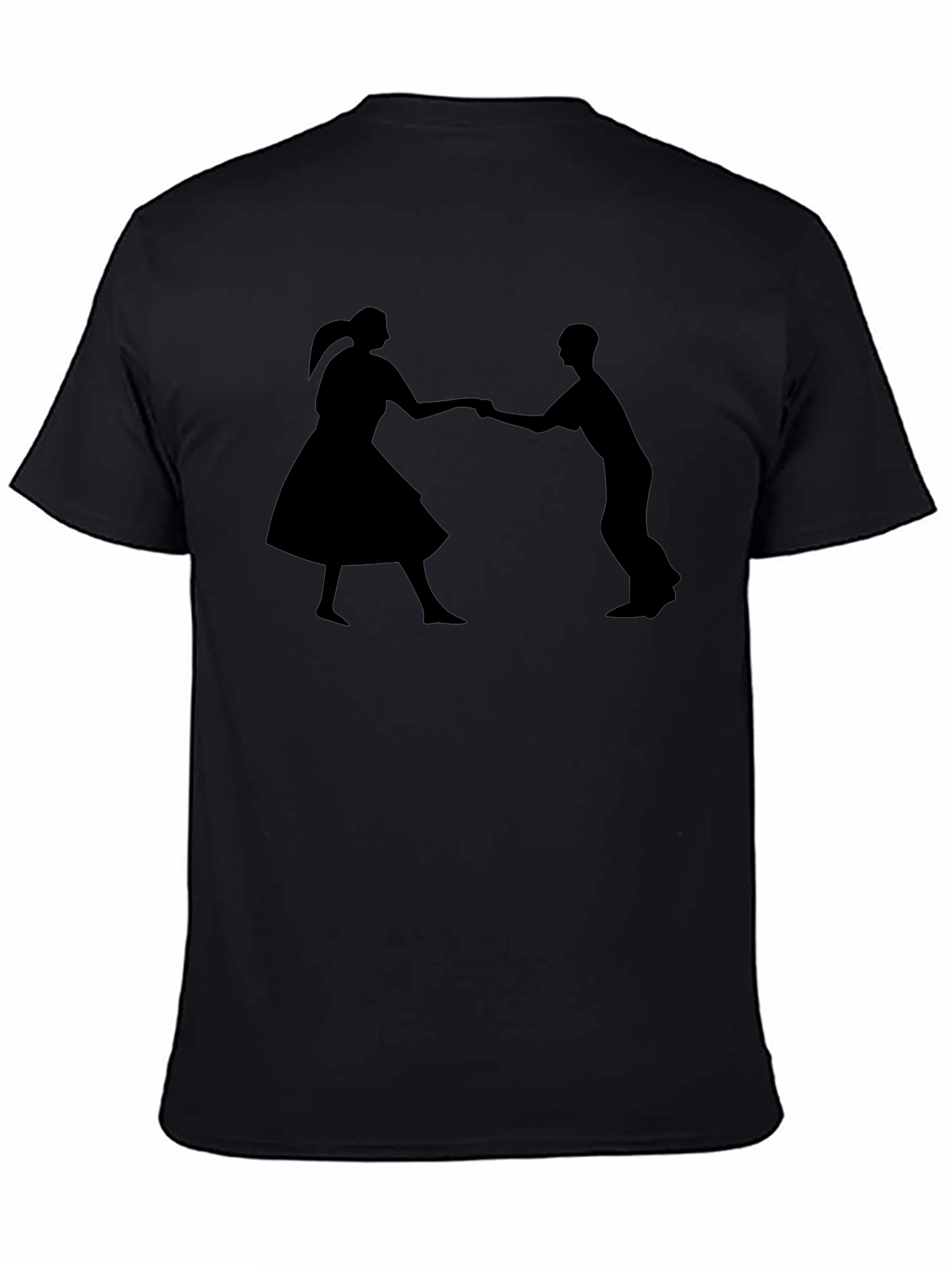 Swing Dance Silhouette Black T-Shirt