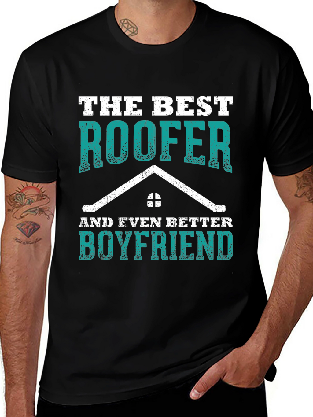 Best Roofer Boyfriend Graphic Tee