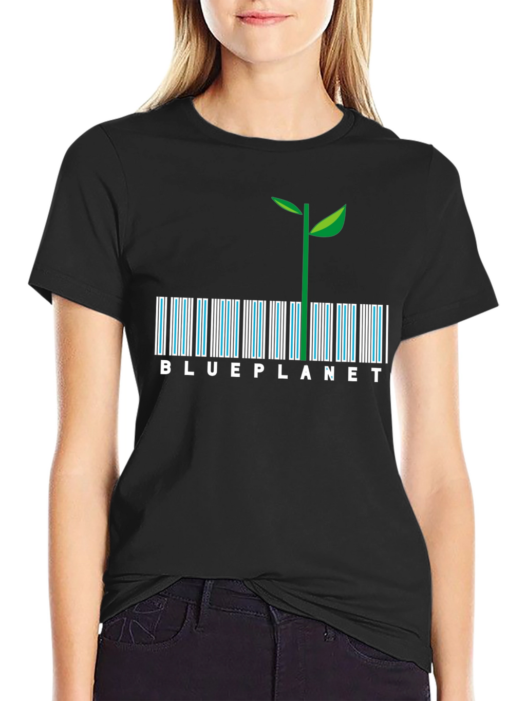 Blue Planet Barcode Plant T-Shirt