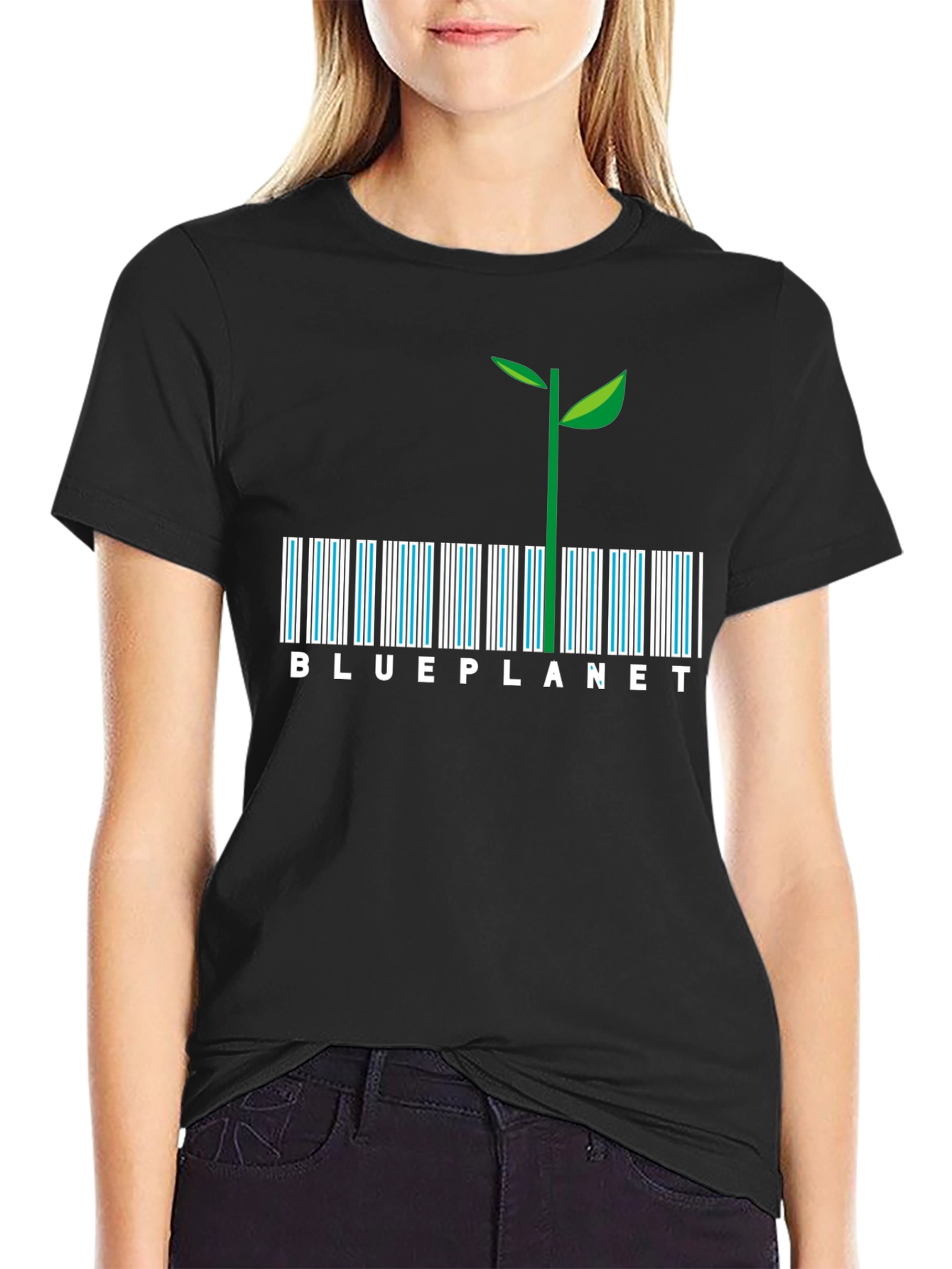 Blue Planet Barcode Plant T-Shirt