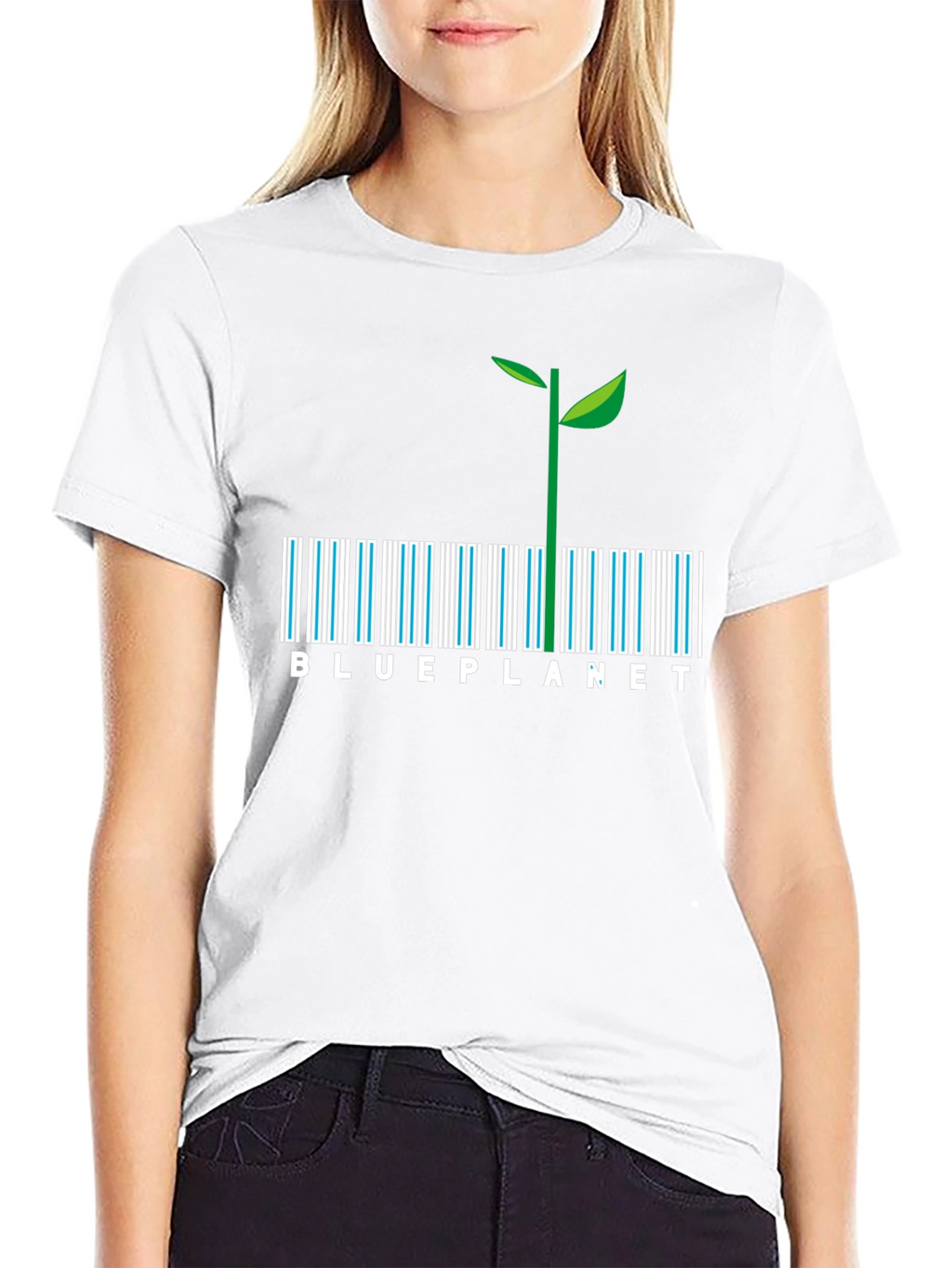 Blue Planet Barcode Plant T-Shirt