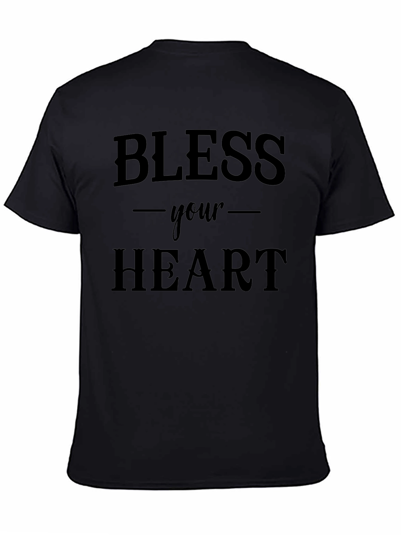 Bless Your Heart Graphic Tee - Classic Black T-Shirt