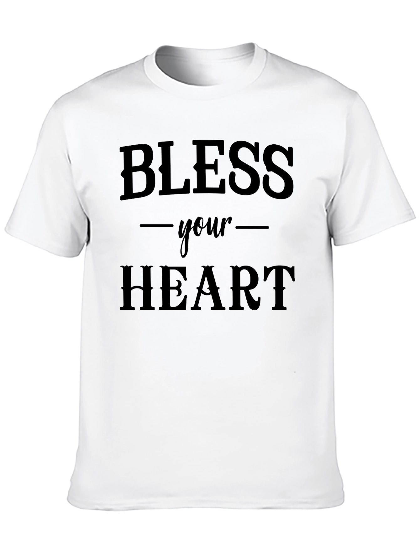 Bless Your Heart Graphic Tee - Classic Black T-Shirt