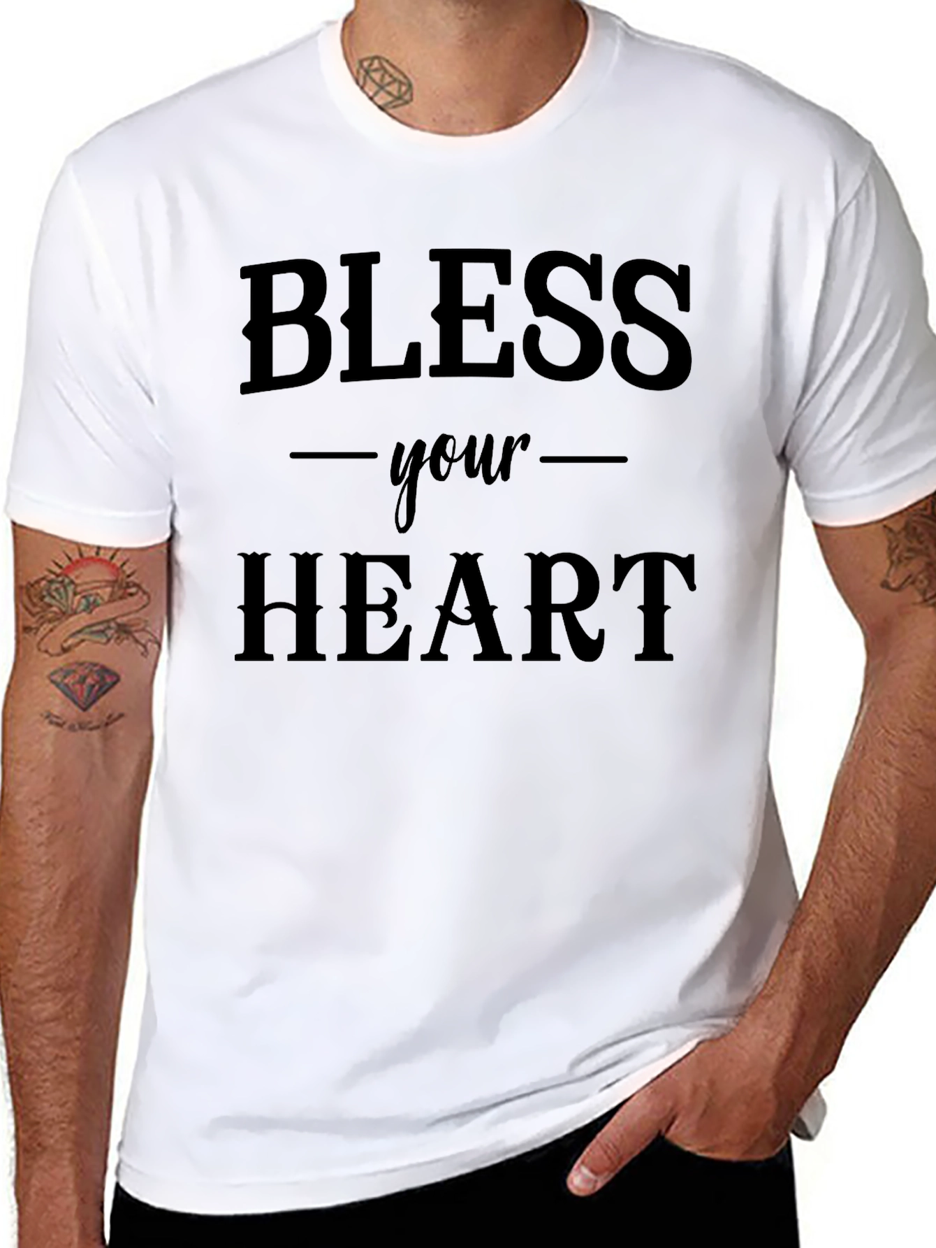 Bless Your Heart Graphic Tee - Classic Black T-Shirt