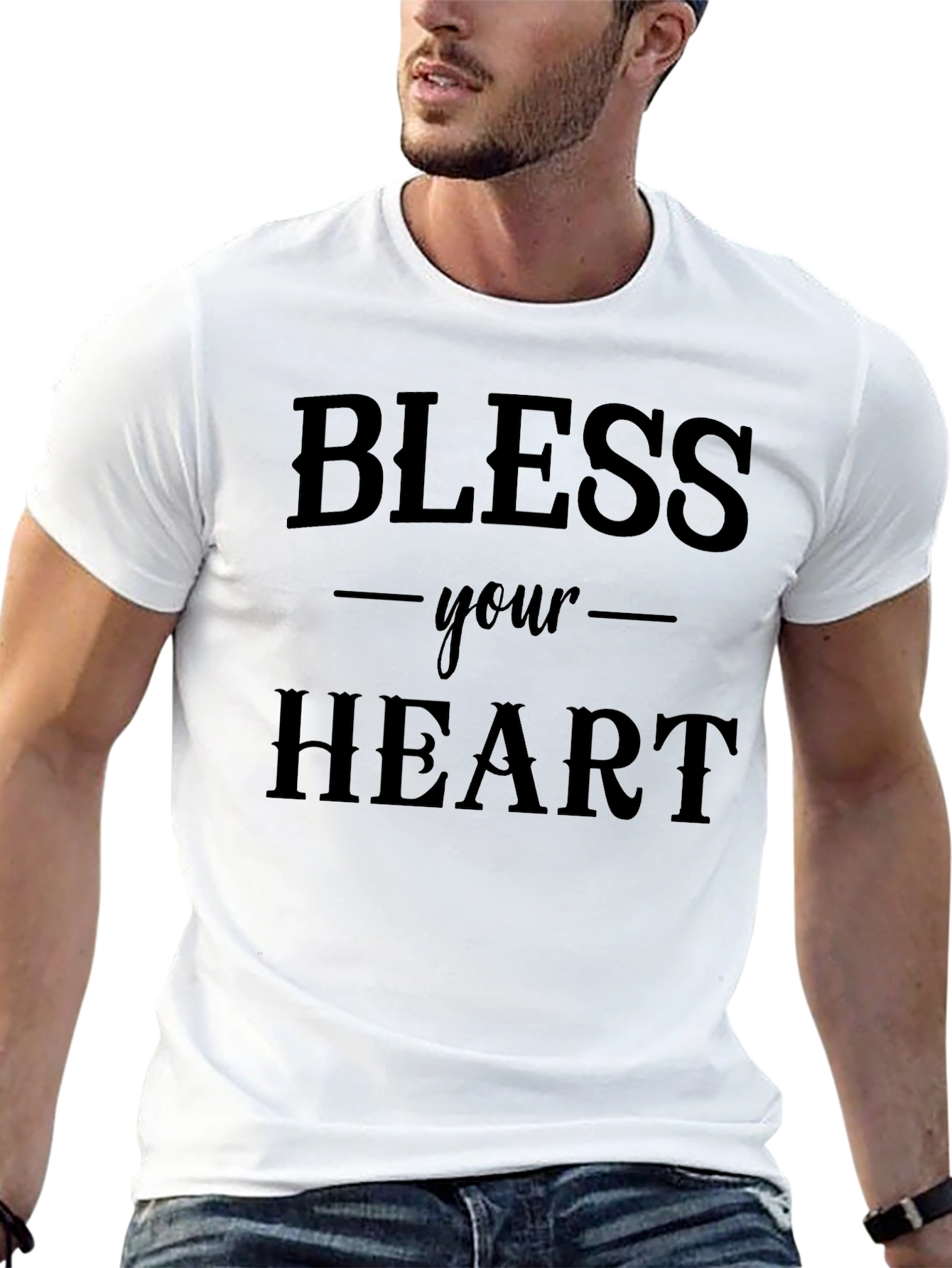 Bless Your Heart Graphic Tee - Classic Black T-Shirt