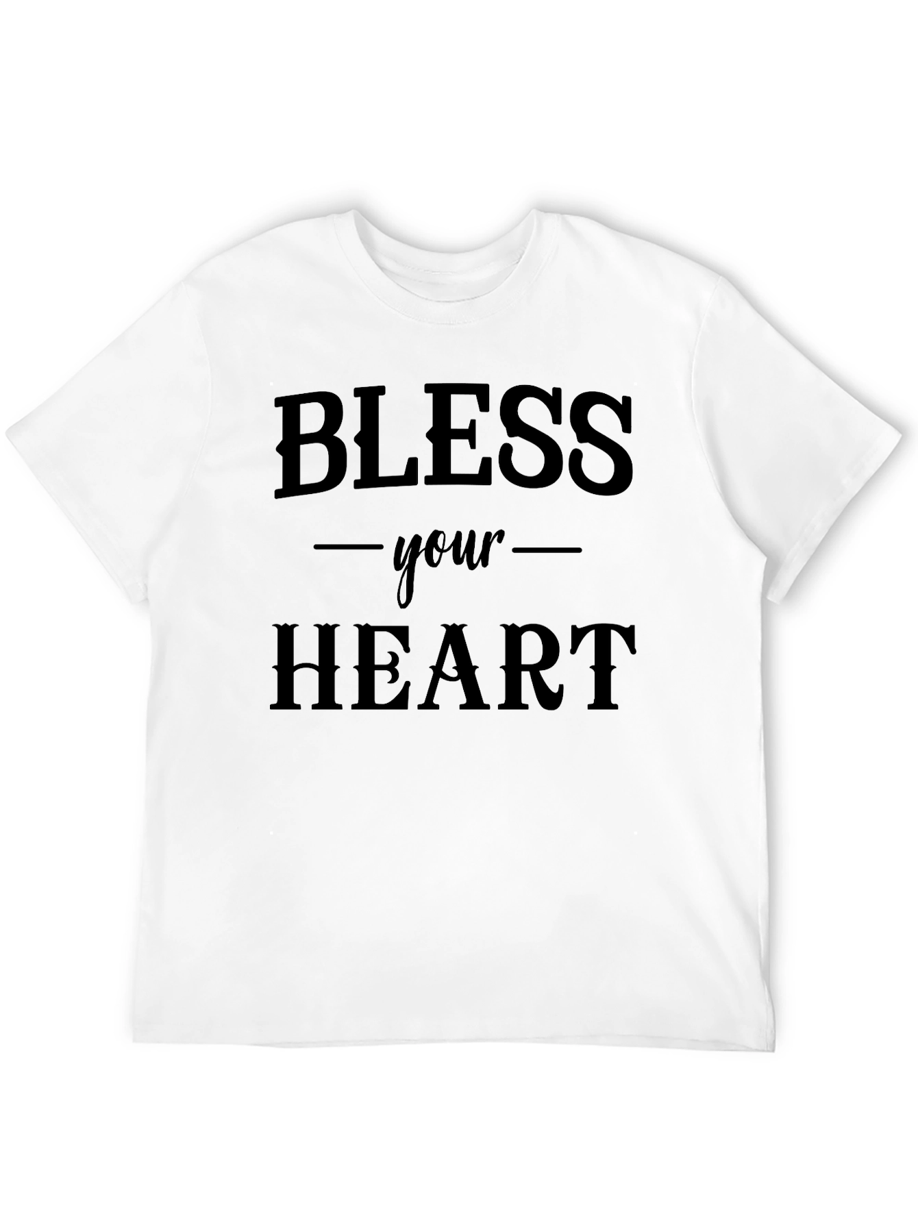 Bless Your Heart Graphic Tee - Classic Black T-Shirt