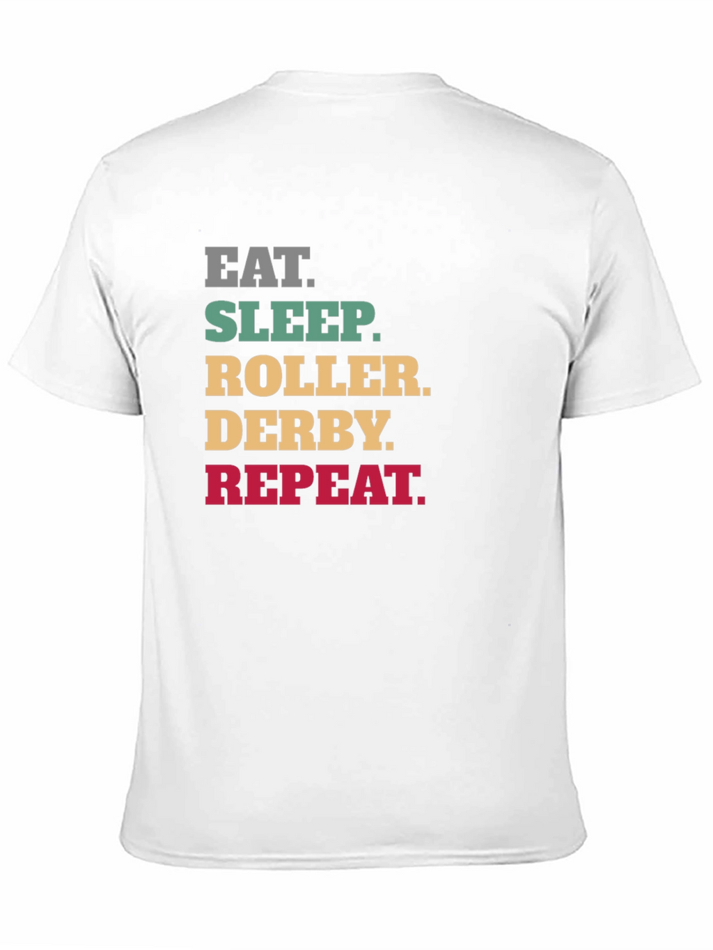 Eat Sleep Roller Derby Repeat Black T-Shirt