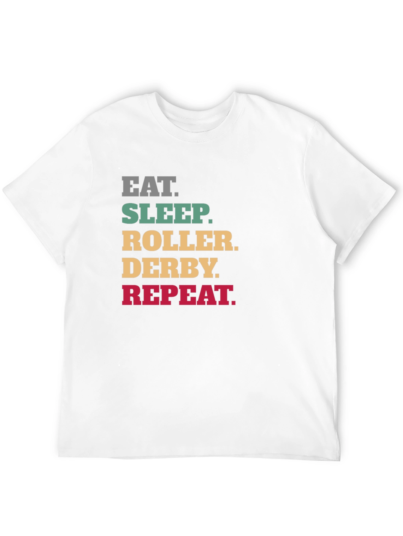 Eat Sleep Roller Derby Repeat Black T-Shirt