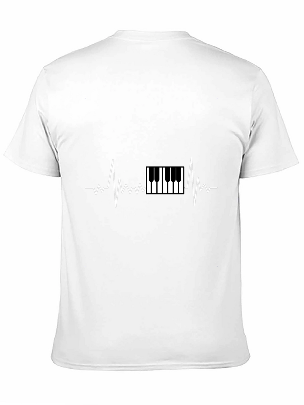 Piano Heartbeat Graphic Tee - Music Lover T-Shirt