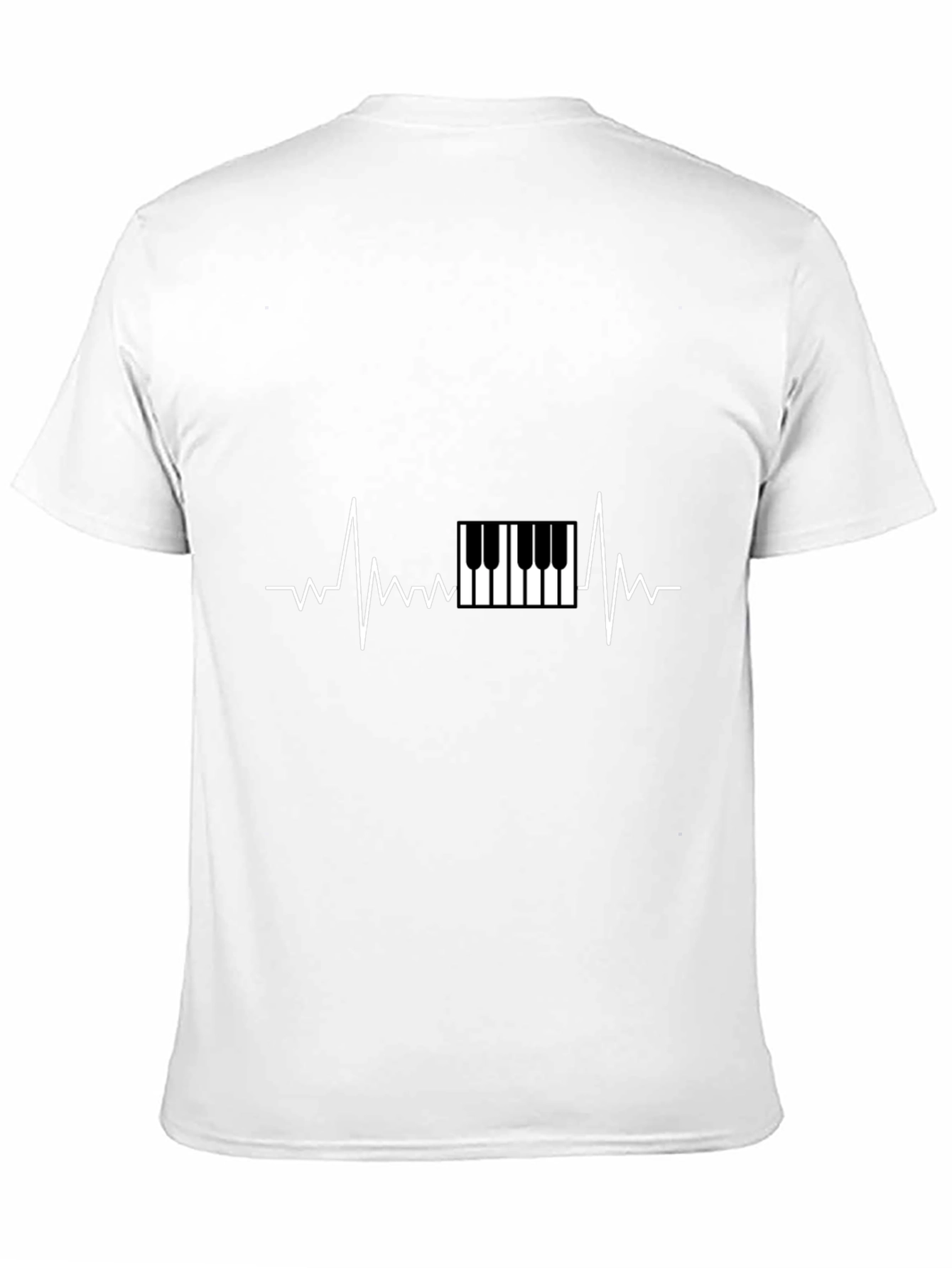 Piano Heartbeat Graphic Tee - Music Lover T-Shirt