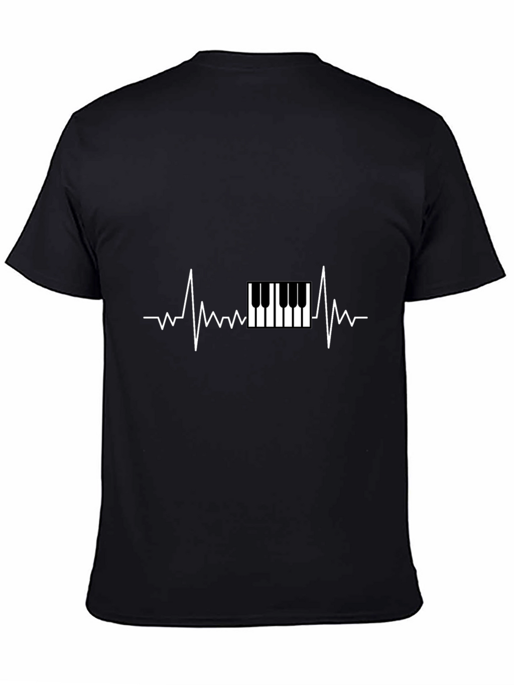 Piano Heartbeat Graphic Tee - Music Lover T-Shirt