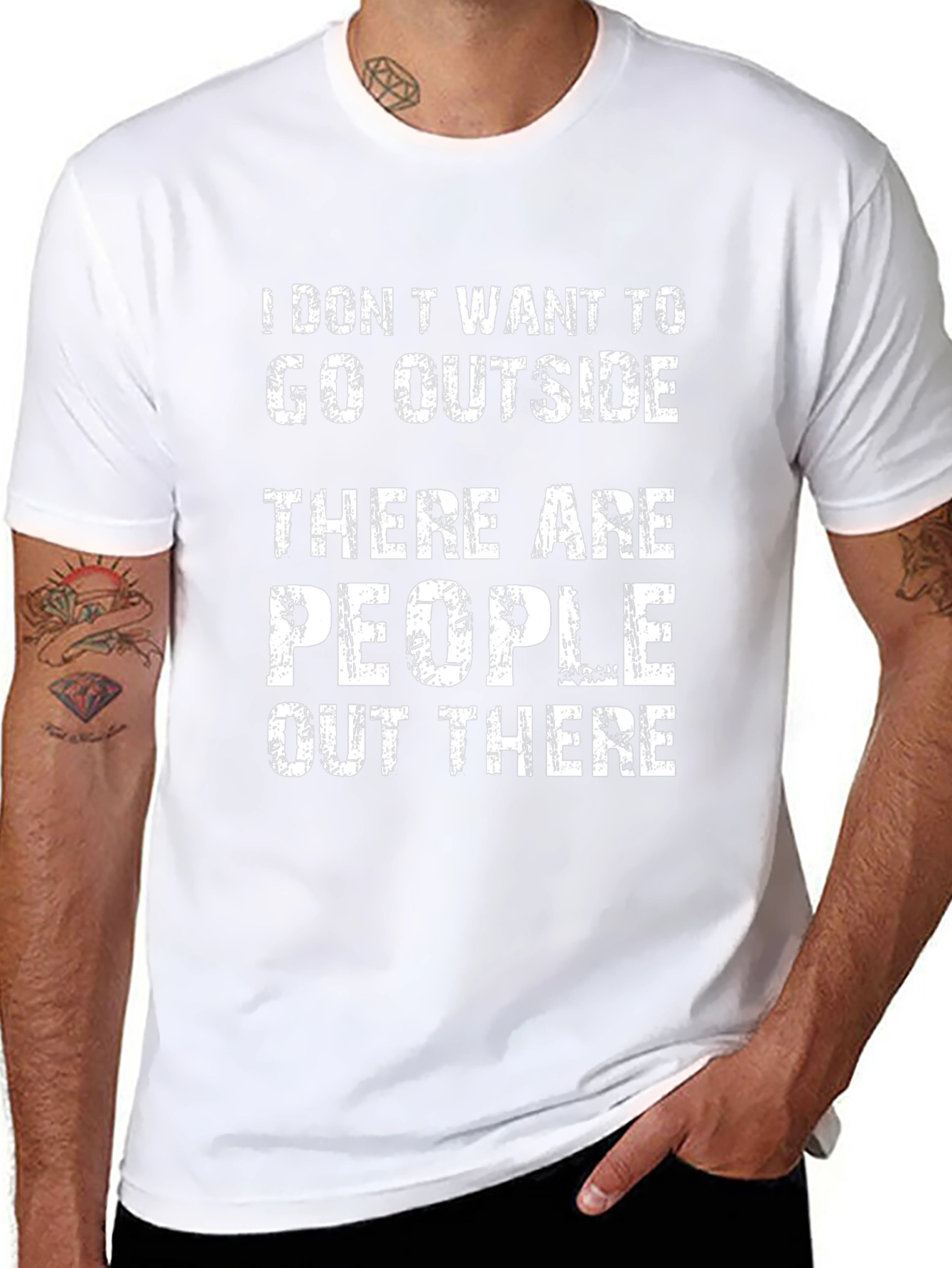 Funny Introvert T-Shirt - I Dont Want To Go Outside
