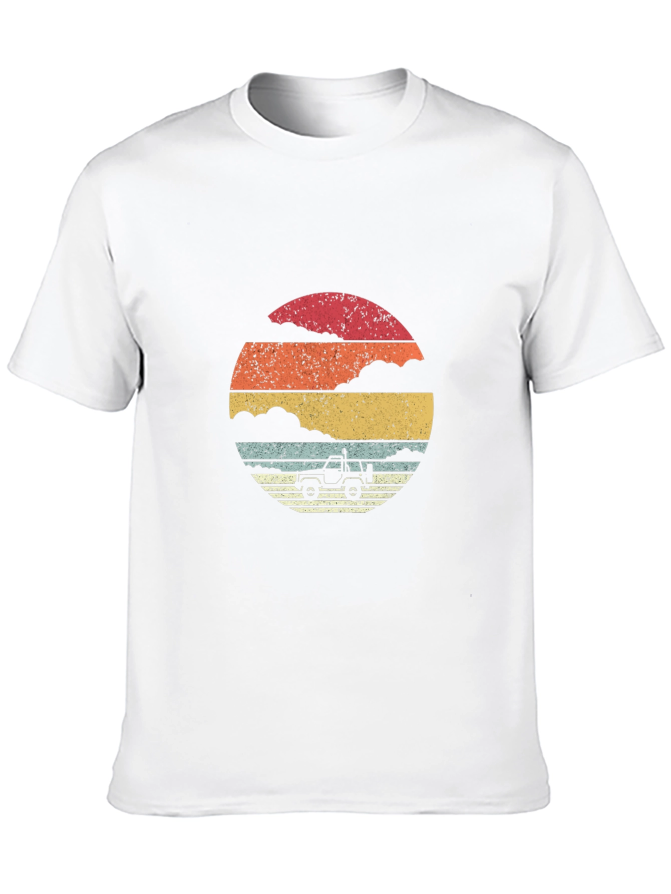 Retro Sunset Jeep Graphic T-Shirt