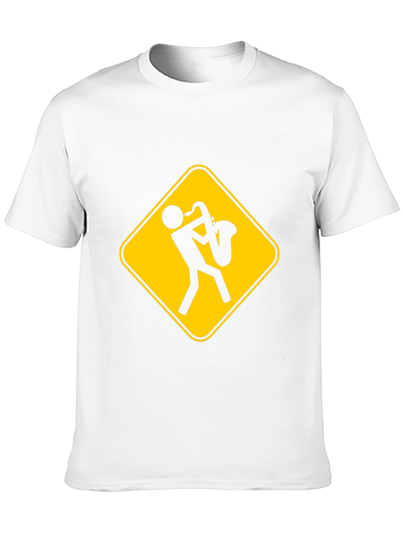 Saxophone Player Warning Sign T-Shirt