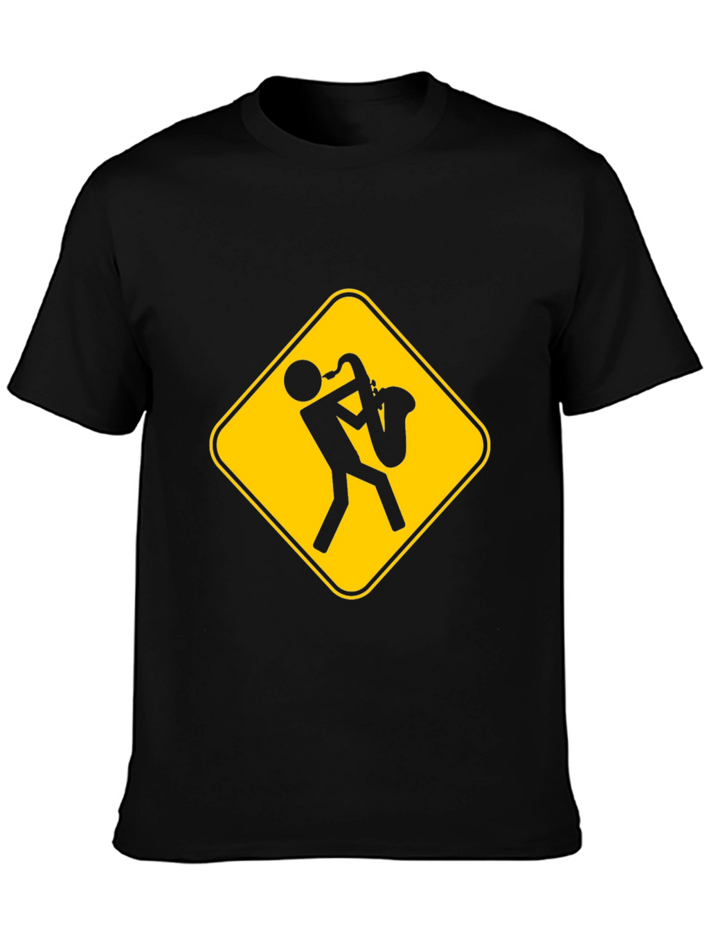 Saxophone Player Warning Sign T-Shirt