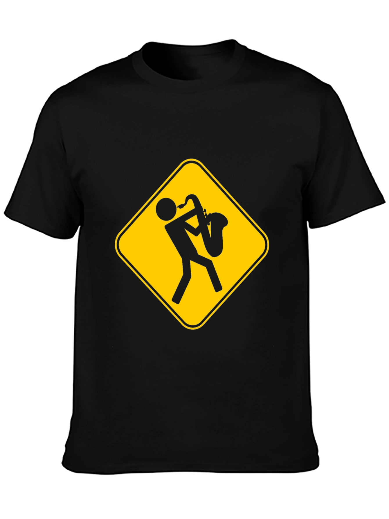 Saxophone Player Warning Sign T-Shirt