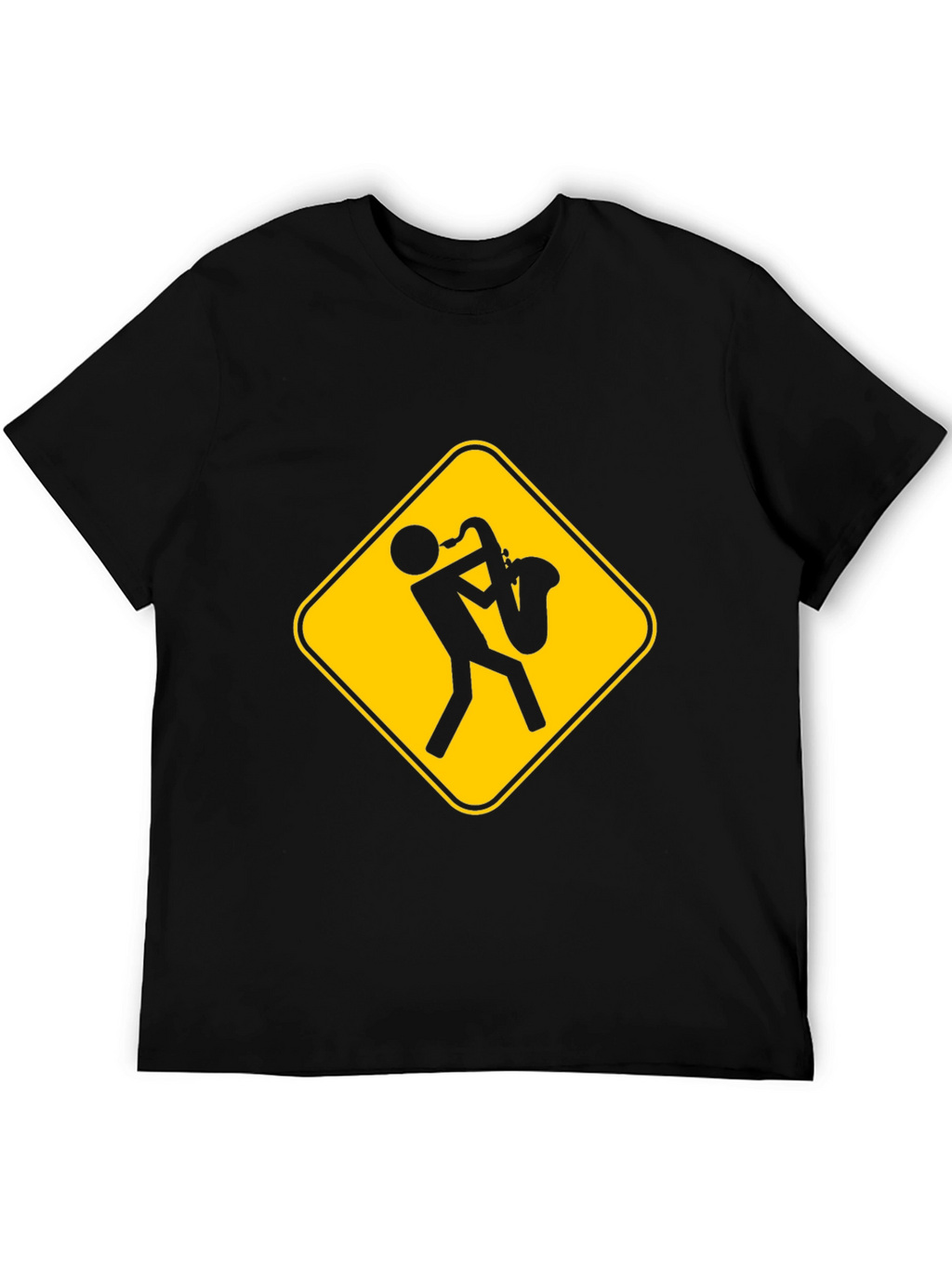 Saxophone Player Warning Sign T-Shirt