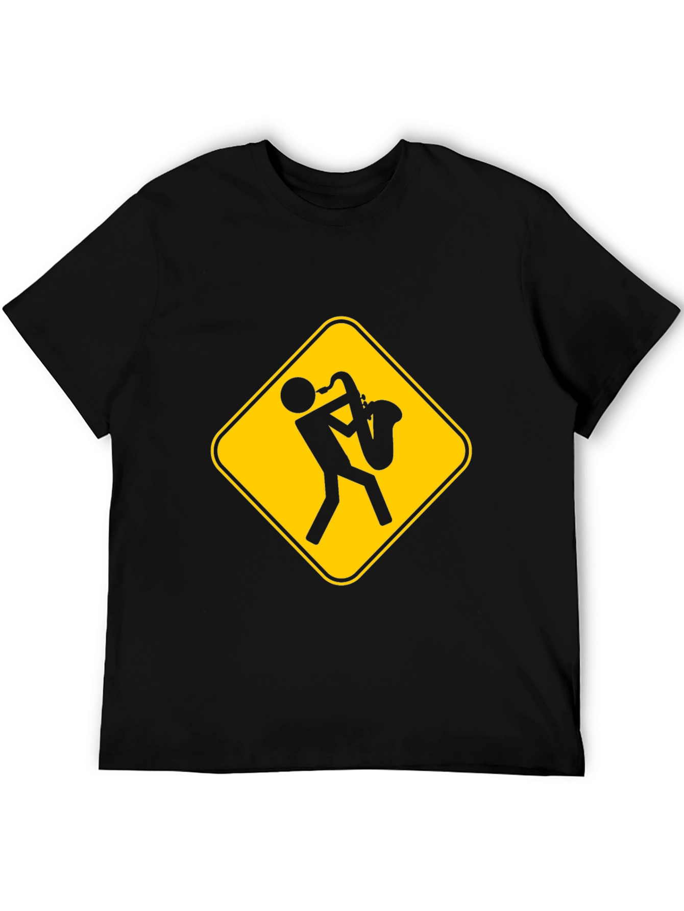 Saxophone Player Warning Sign T-Shirt
