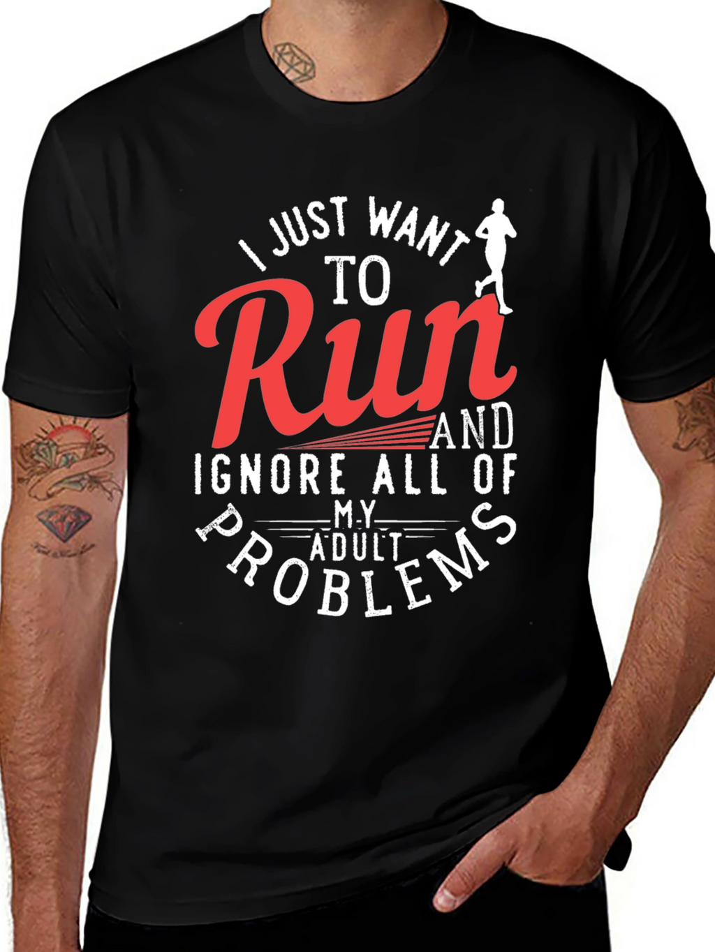 Run and Ignore Adult Problems T-Shirt