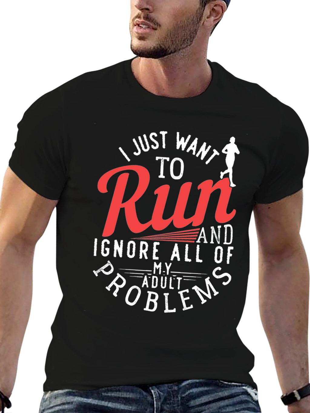 Run and Ignore Adult Problems T-Shirt