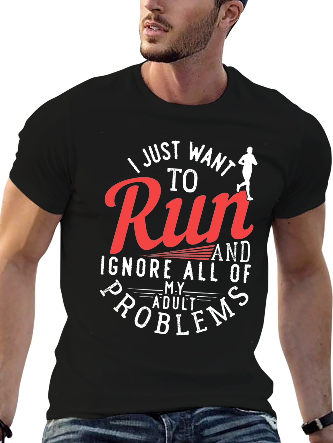 Run and Ignore Adult Problems T-Shirt