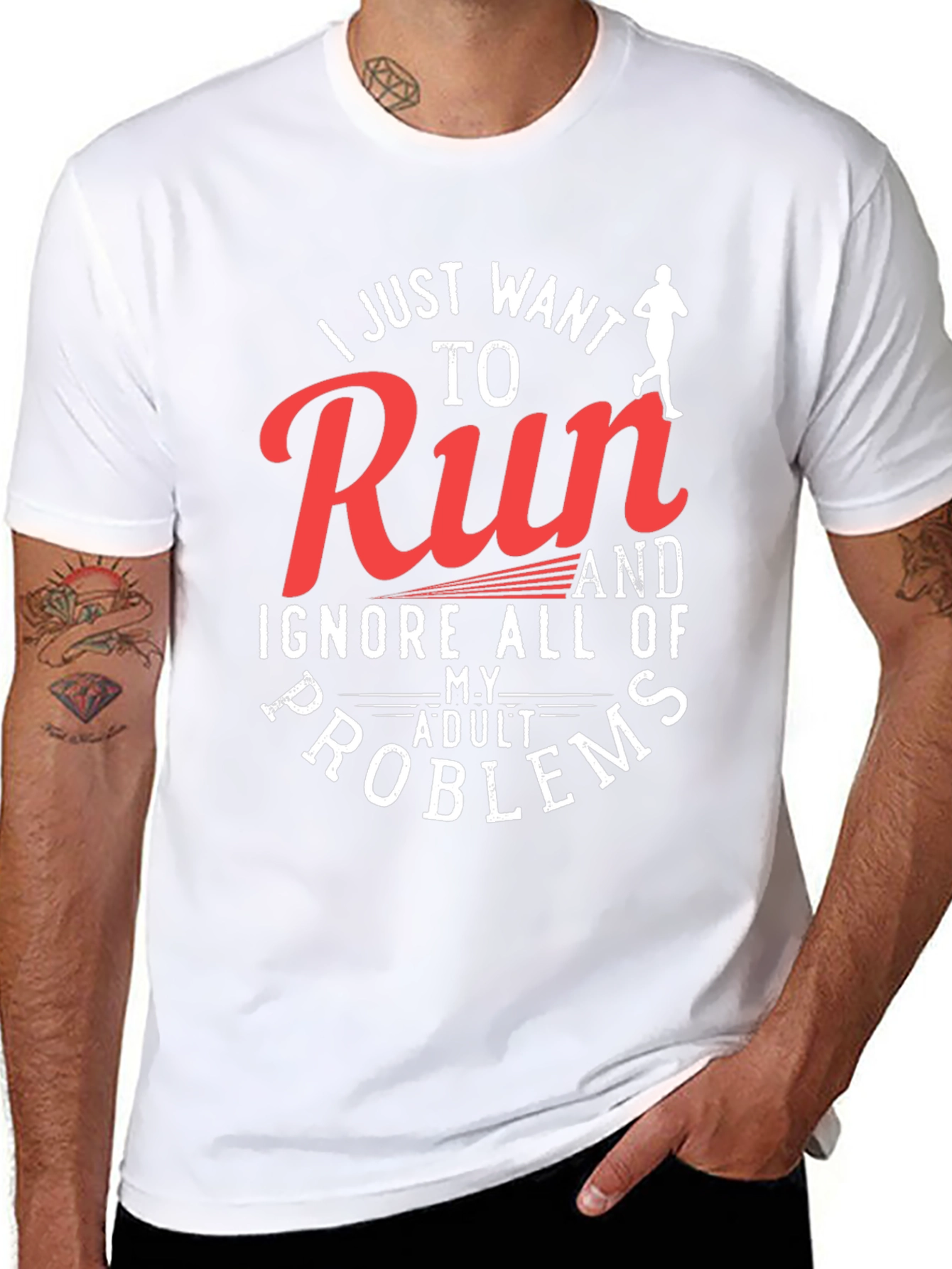 Run and Ignore Adult Problems T-Shirt
