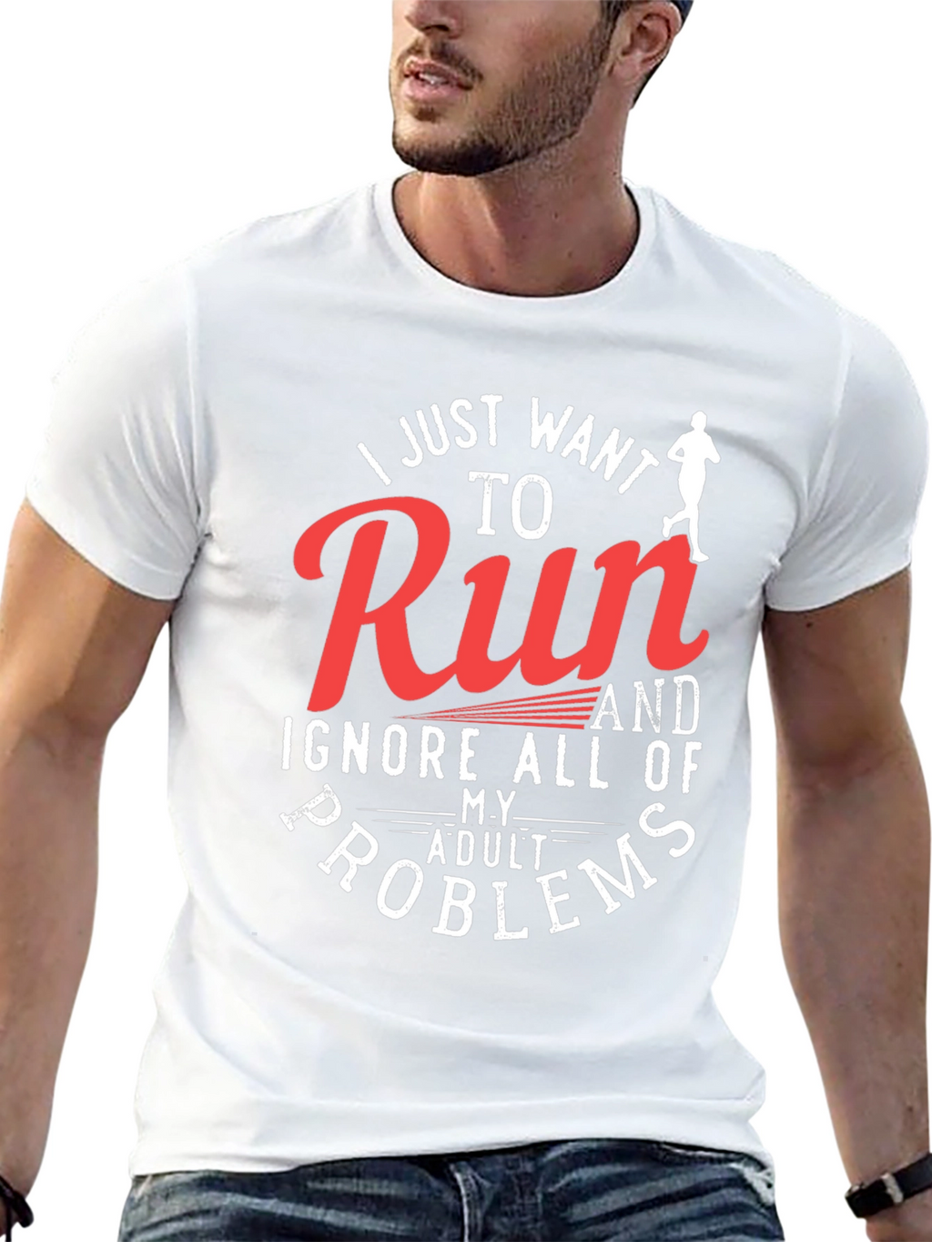Run and Ignore Adult Problems T-Shirt