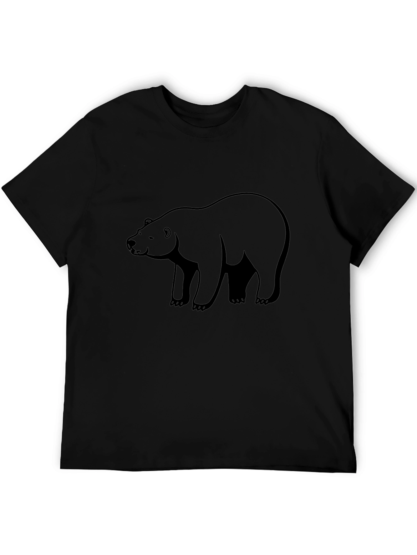 Mens Black Bear Graphic T-Shirt