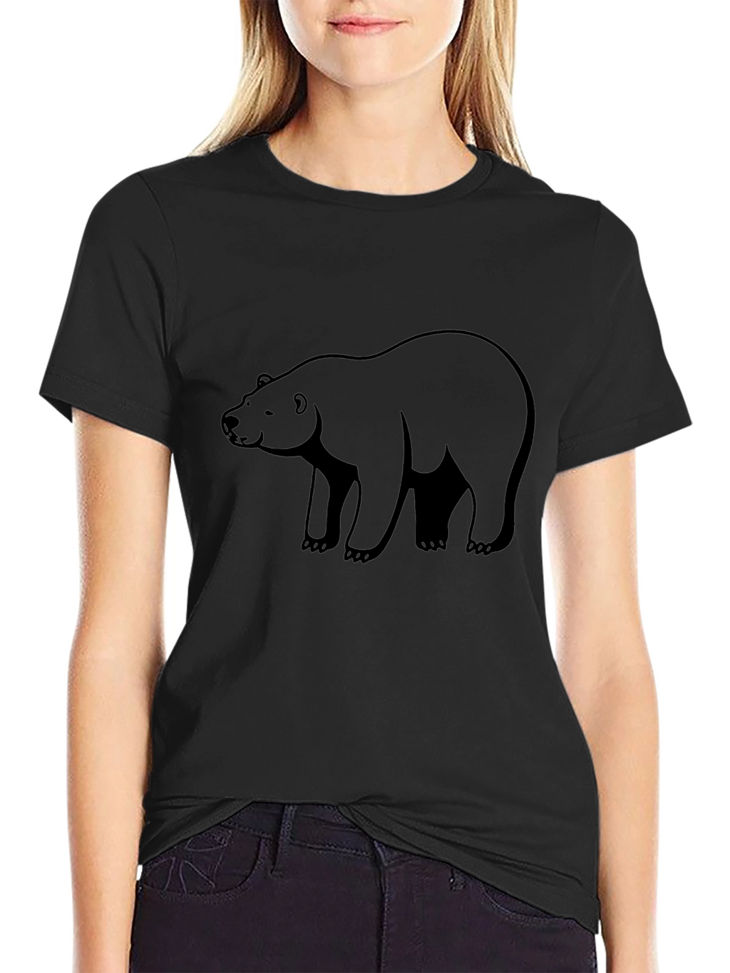 Mens Black Bear Graphic T-Shirt