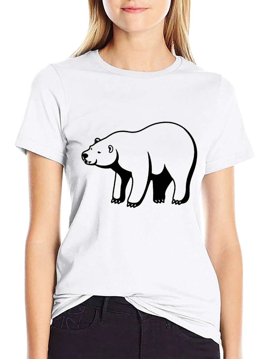 Mens Black Bear Graphic T-Shirt