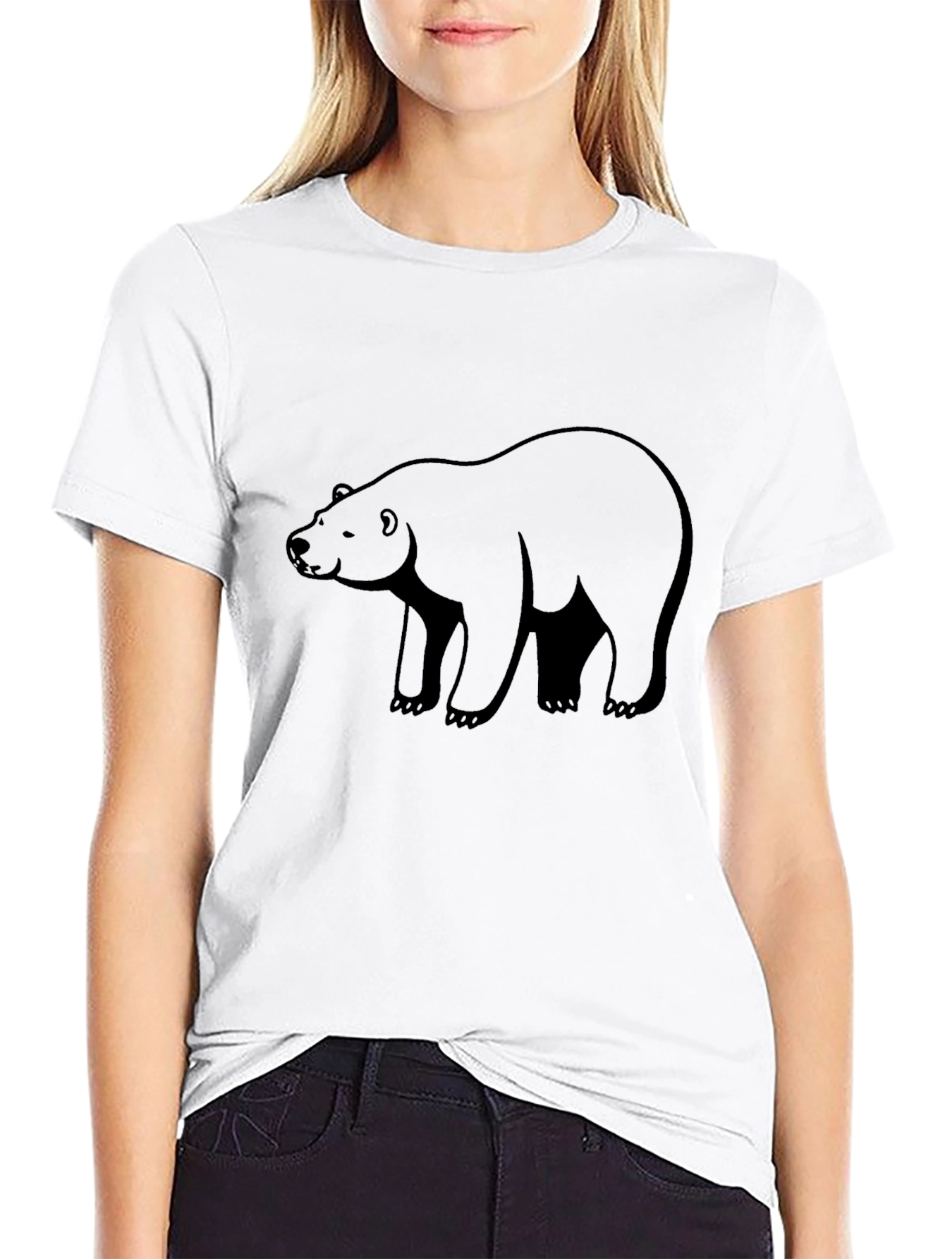 Mens Black Bear Graphic T-Shirt