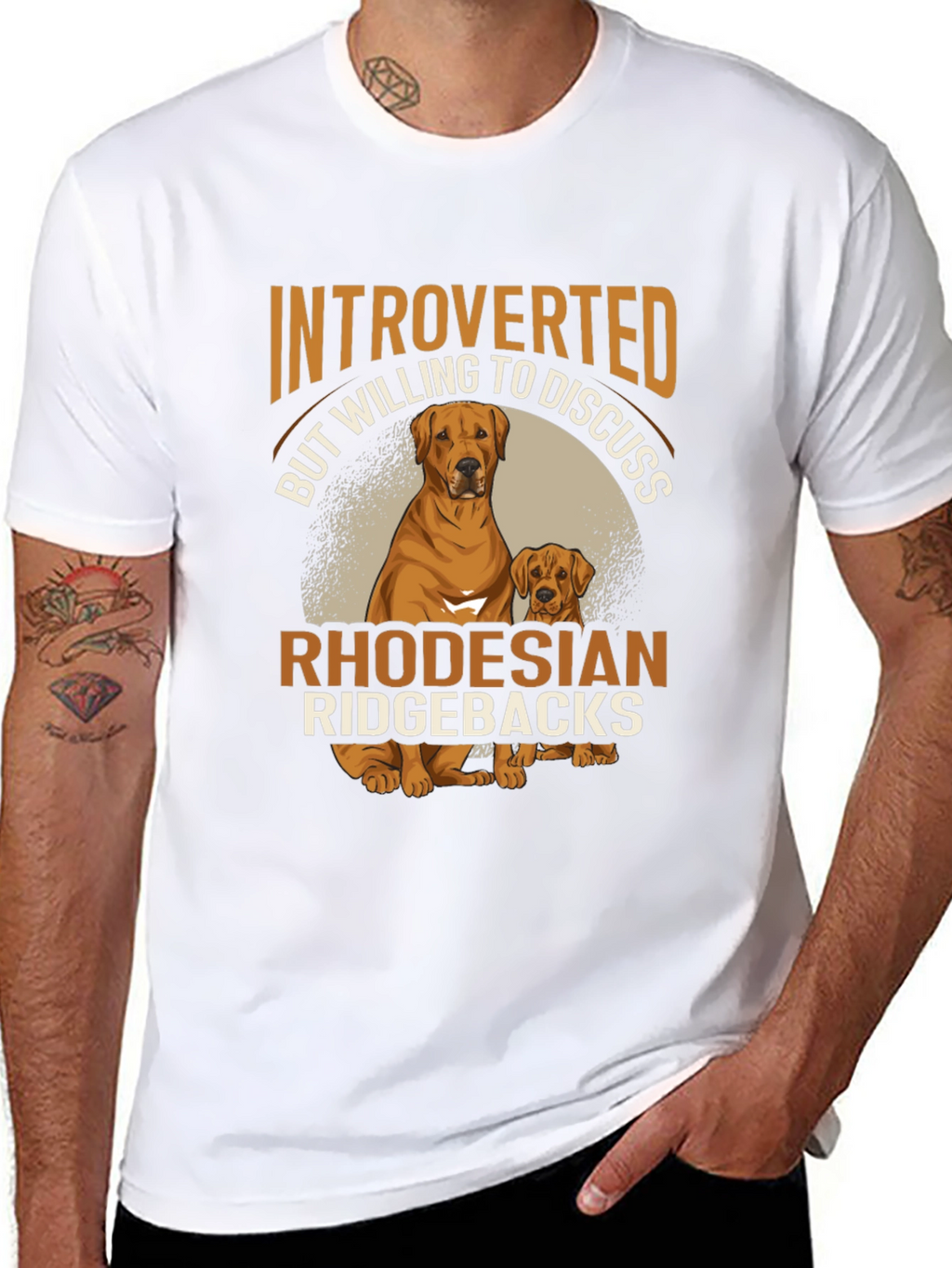 Introverted Rhodesian Ridgebacks Graphic T-Shirt