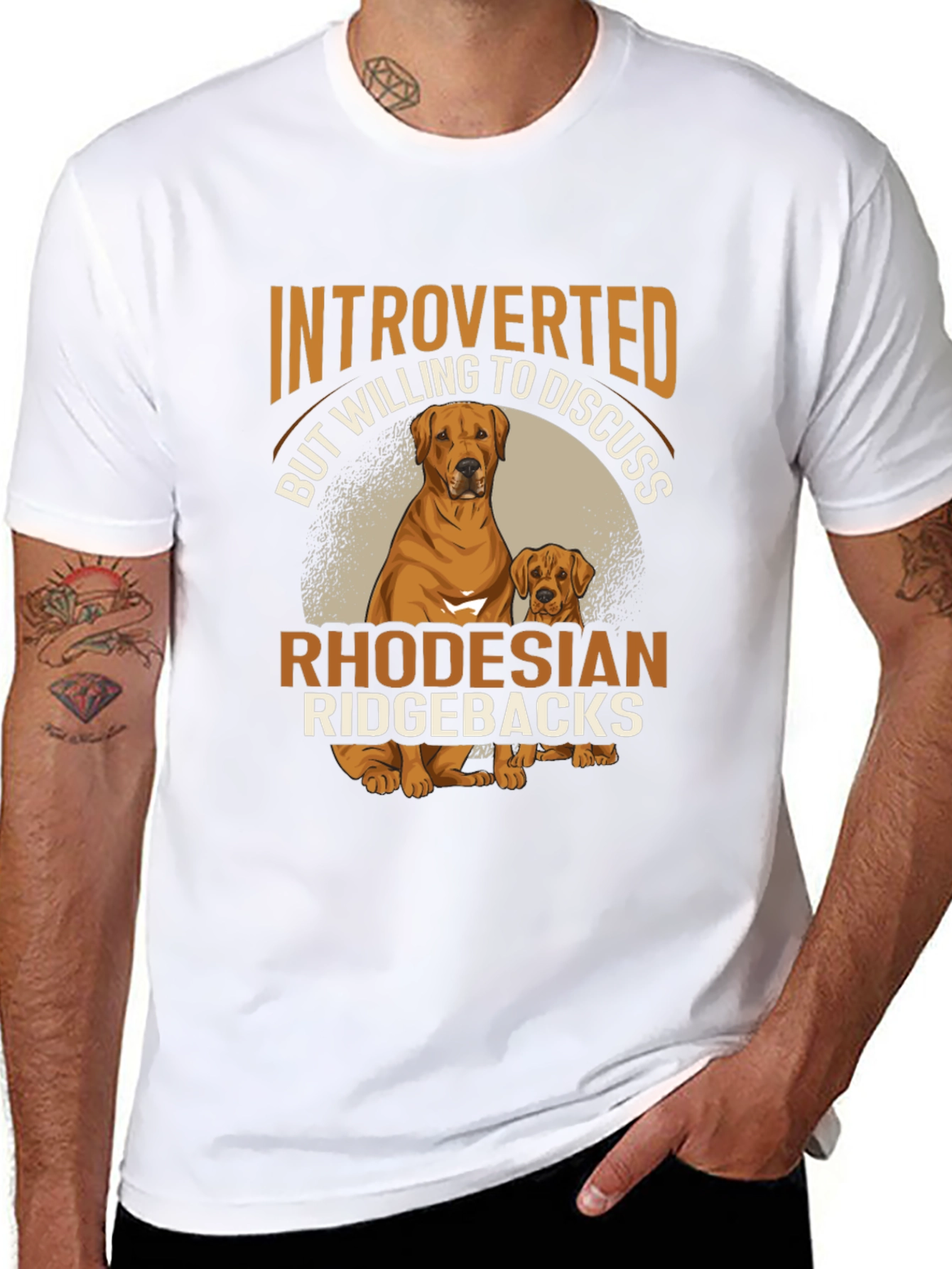Introverted Rhodesian Ridgebacks Graphic T-Shirt
