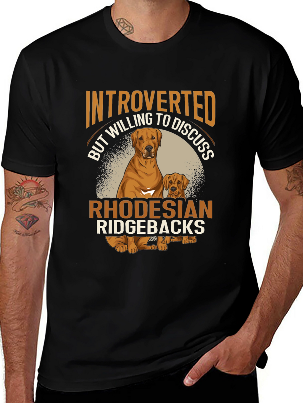 Introverted Rhodesian Ridgebacks Graphic T-Shirt