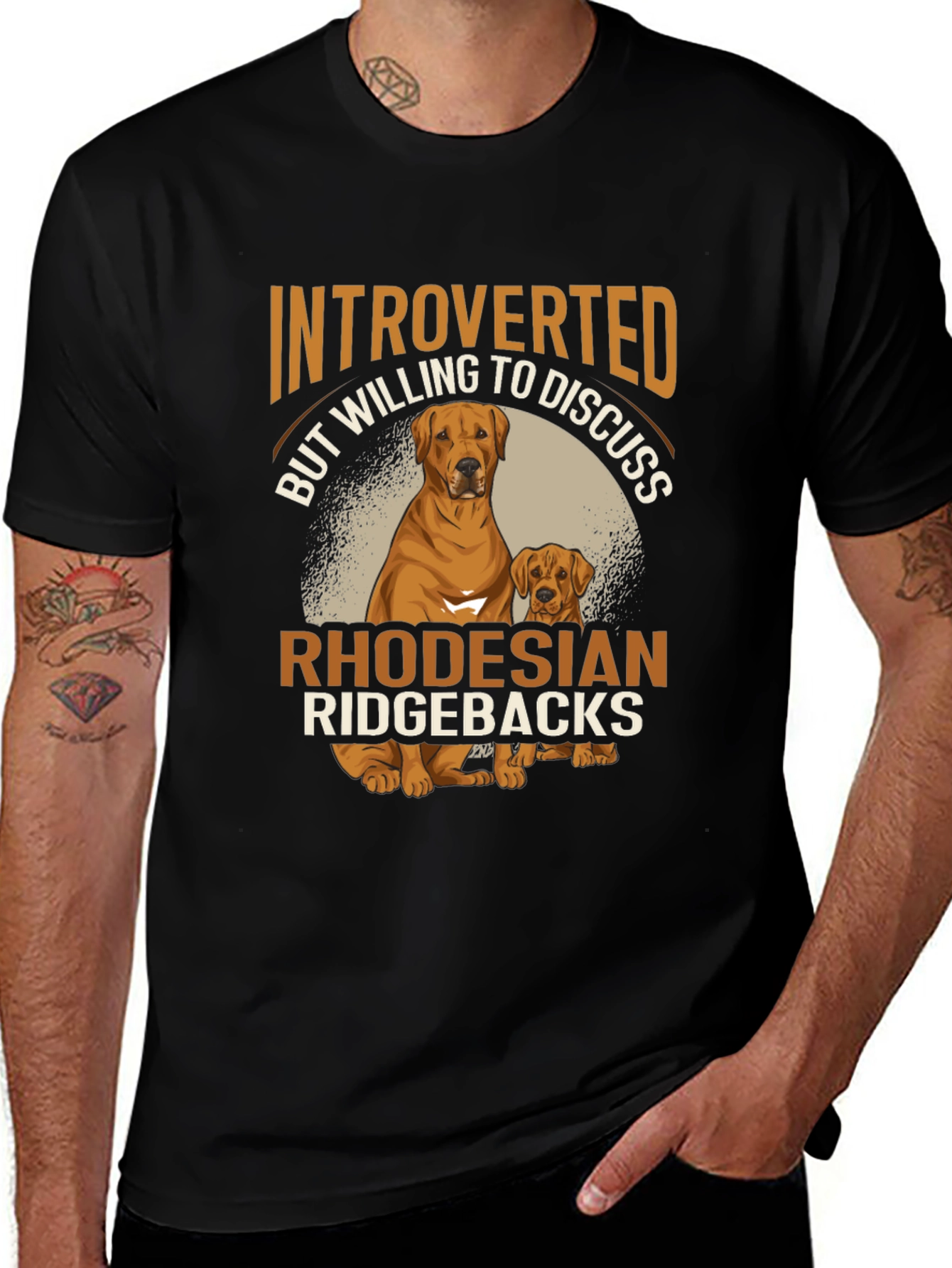Introverted Rhodesian Ridgebacks Graphic T-Shirt