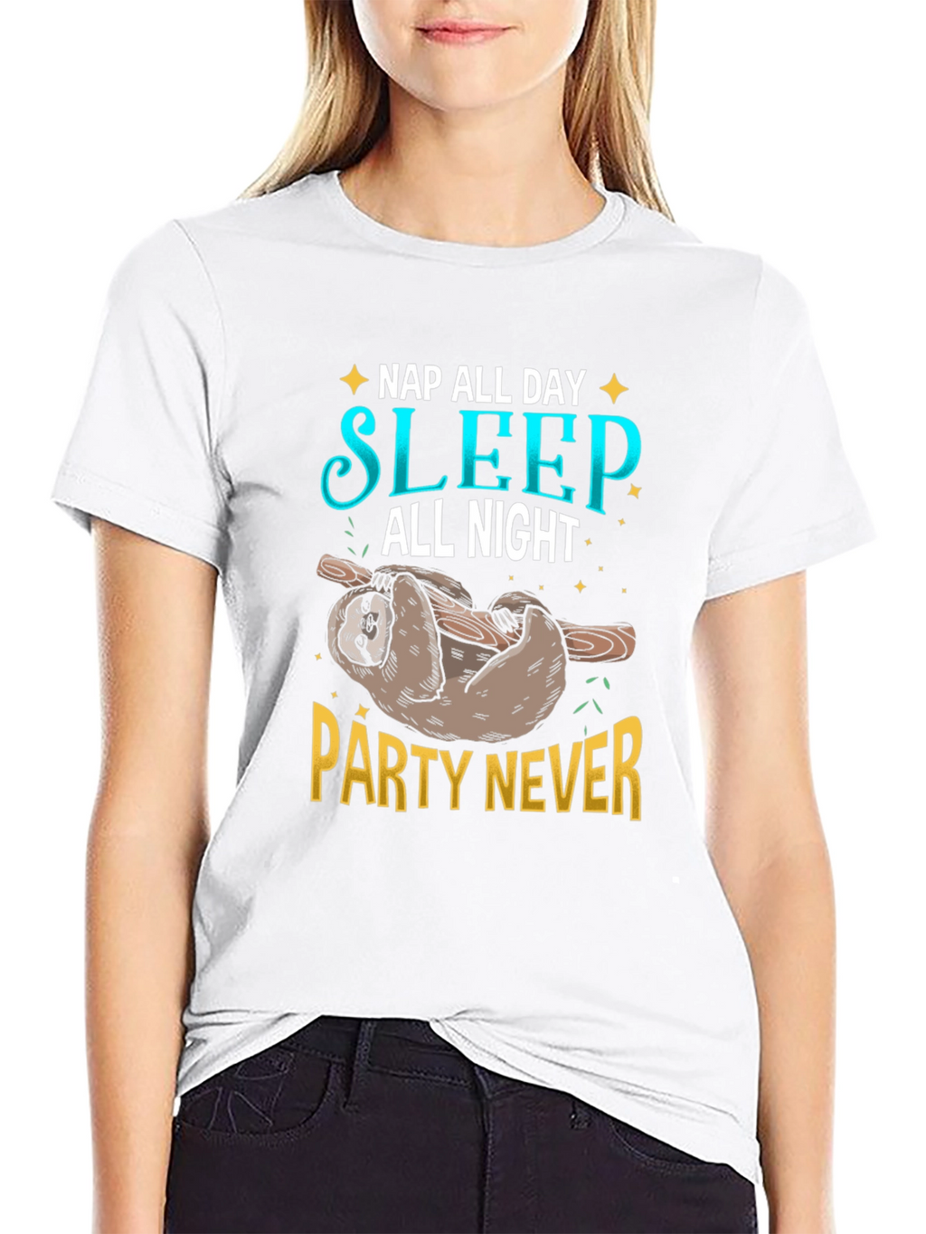 Nap All Day Sloth Graphic Tee