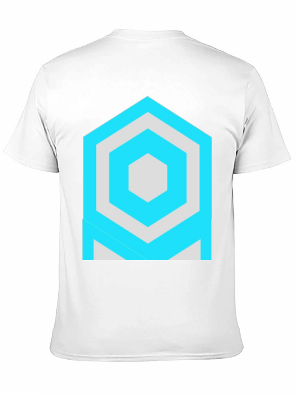 Geometric Hexagon Graphic Black T-Shirt