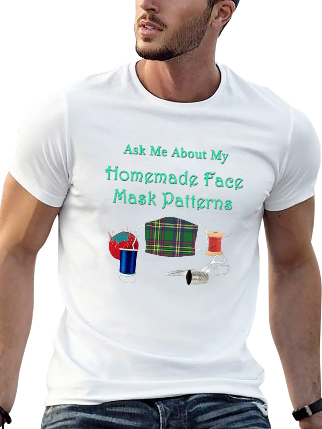 Homemade Face Mask Pattern T-Shirt