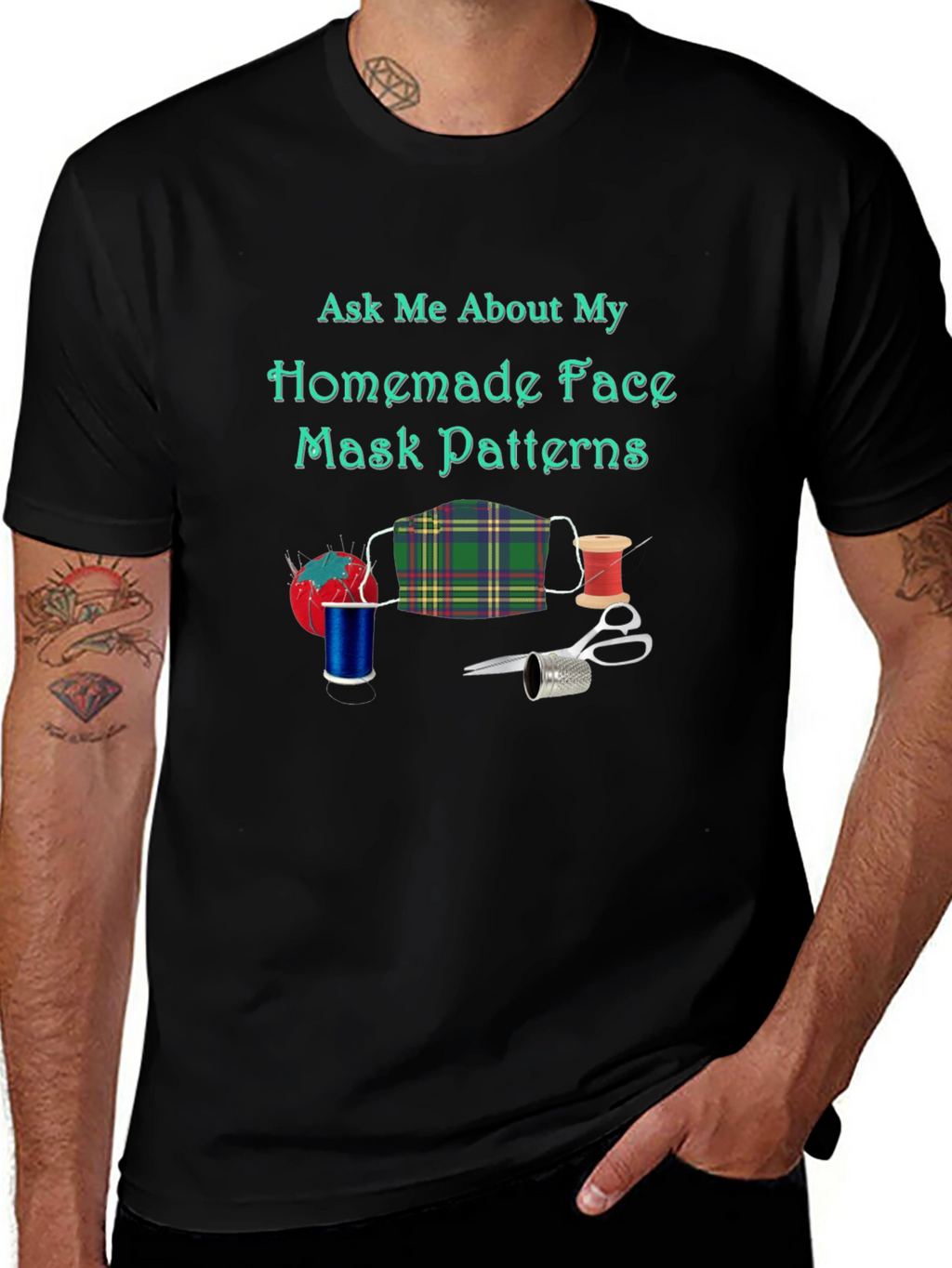 Homemade Face Mask Pattern T-Shirt