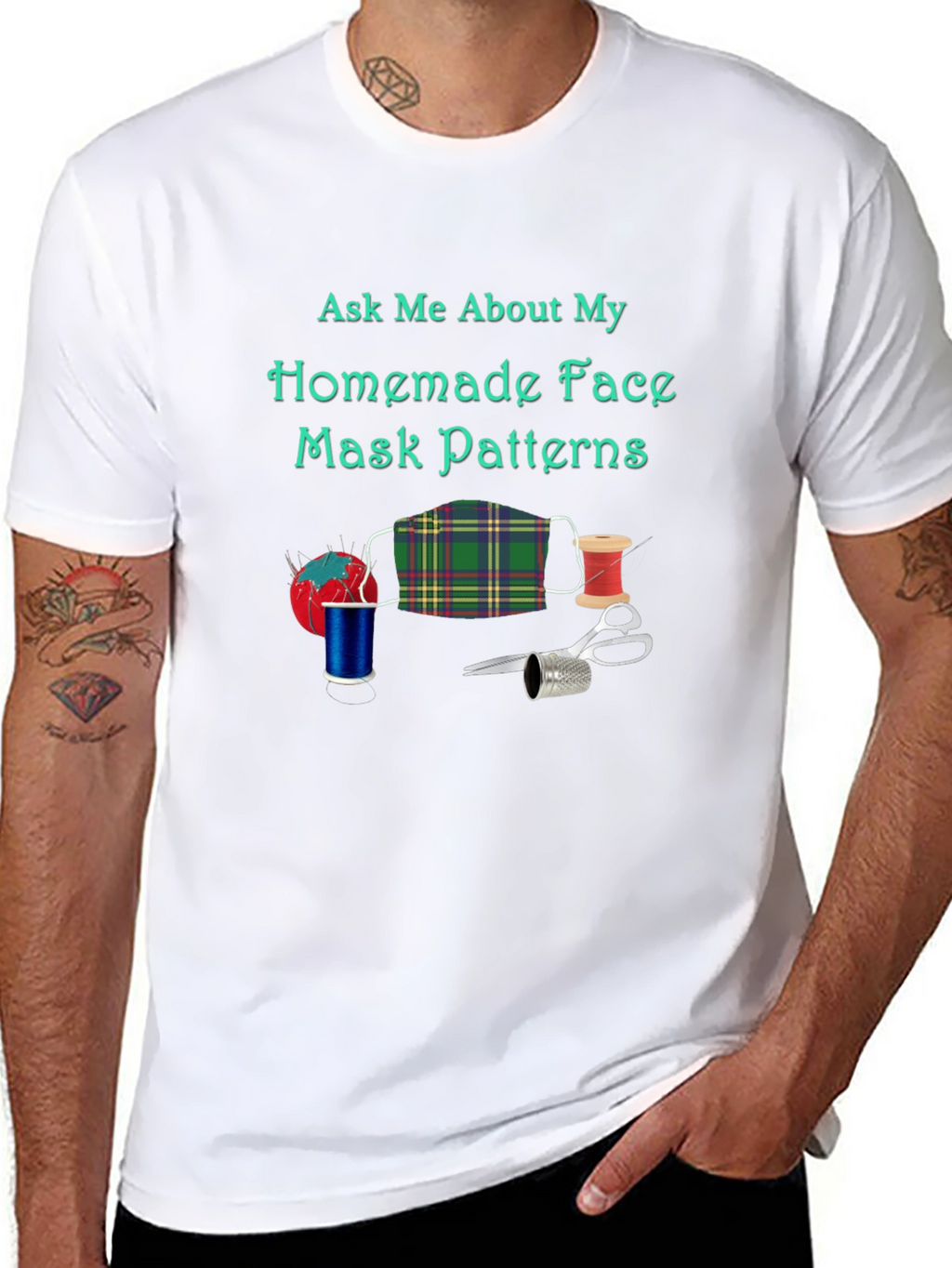 Homemade Face Mask Pattern T-Shirt